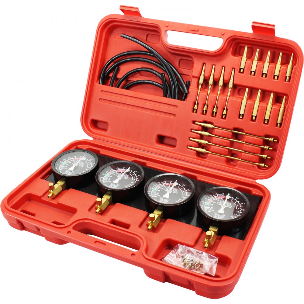 VEVOR Fuel Vacuum Carburetor Synchronize Tool Kit Fuel Vacuum Carburetor Synchronizer carb sync Gauge Set with Rubber Hose - B100132SLZKB00001V0