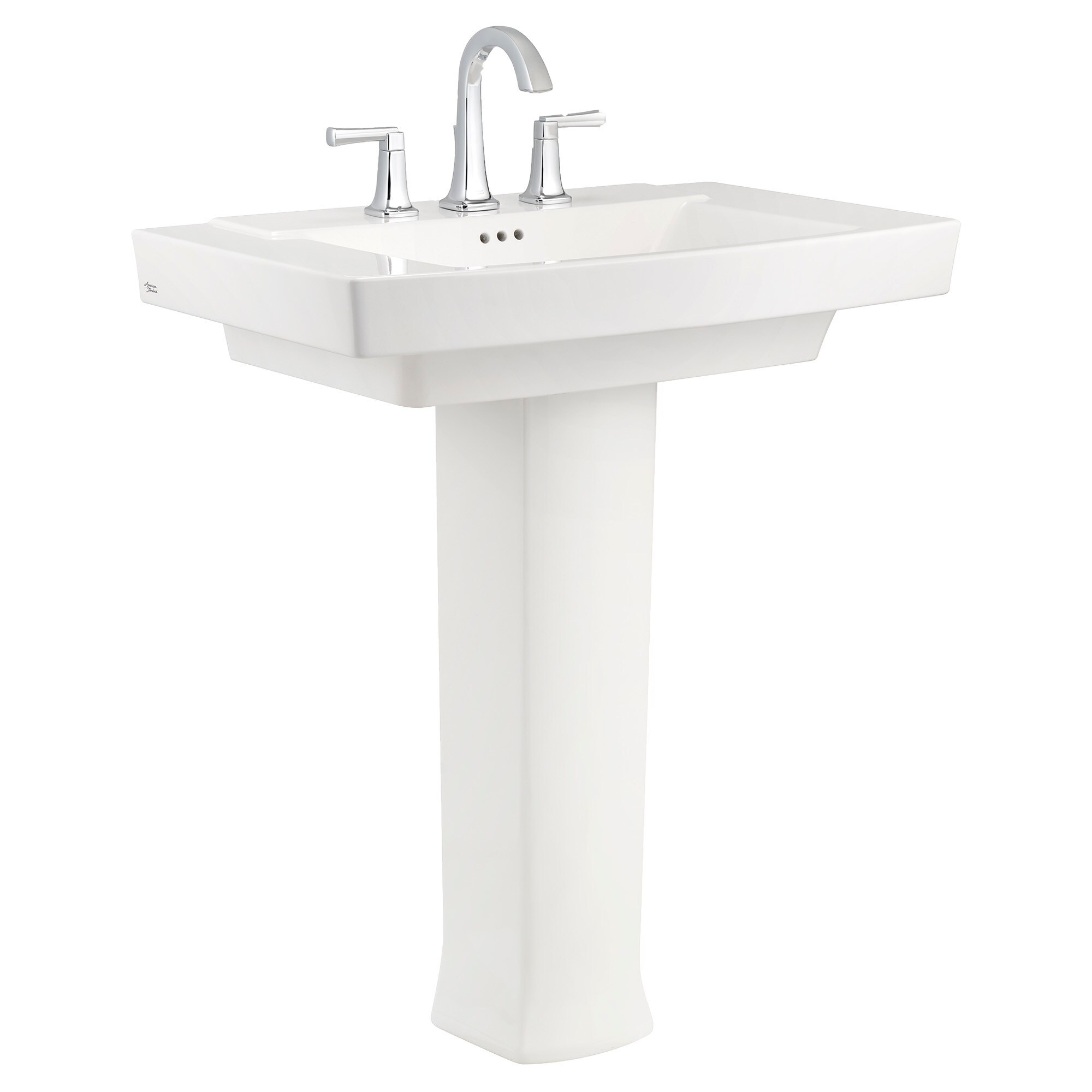 American Standard Townsend Combo de Lavabo en Pedestal de Cerámica de Fuego Blanco (19.5 pulgadas x 30 pulgadas x 35.125 pulgadas) - 0328800.020