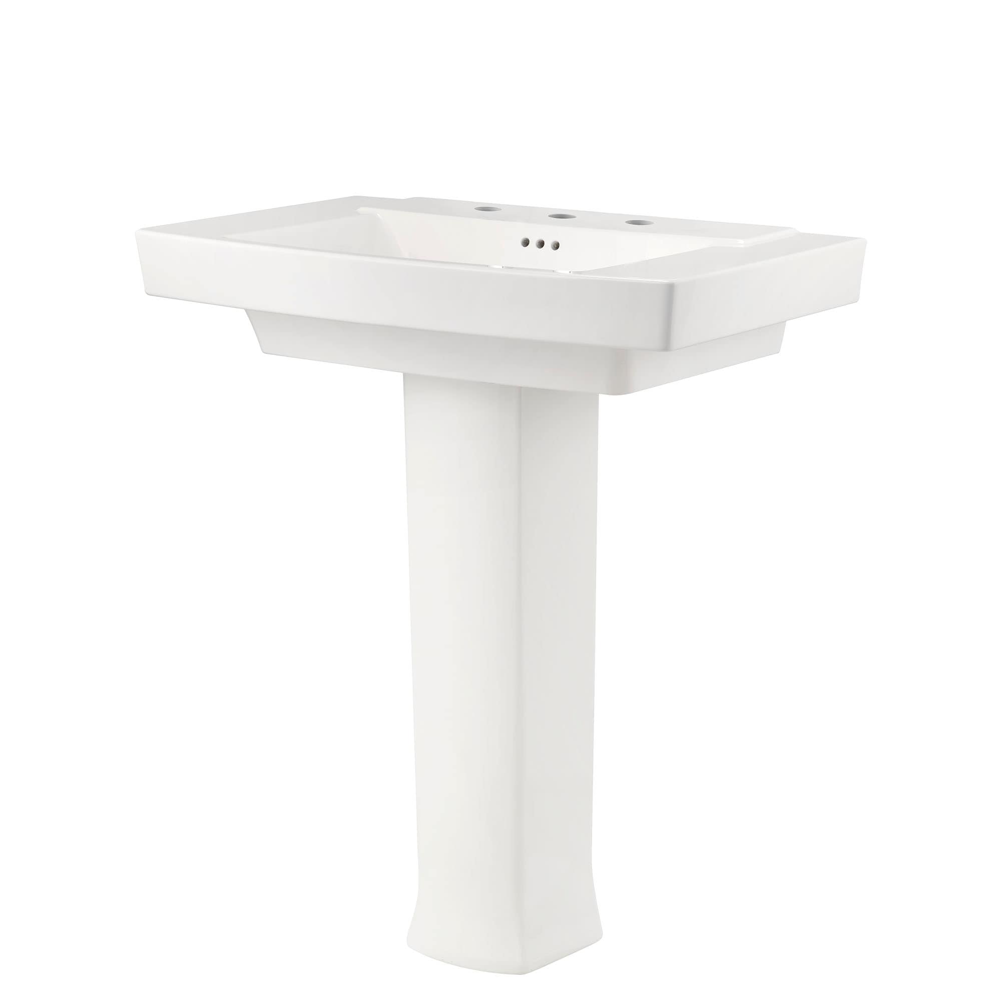 American Standard Townsend Combo de Lavabo en Pedestal de Cerámica de Fuego Blanco (19.5 pulgadas x 30 pulgadas x 35.125 pulgadas) - 0328800.020