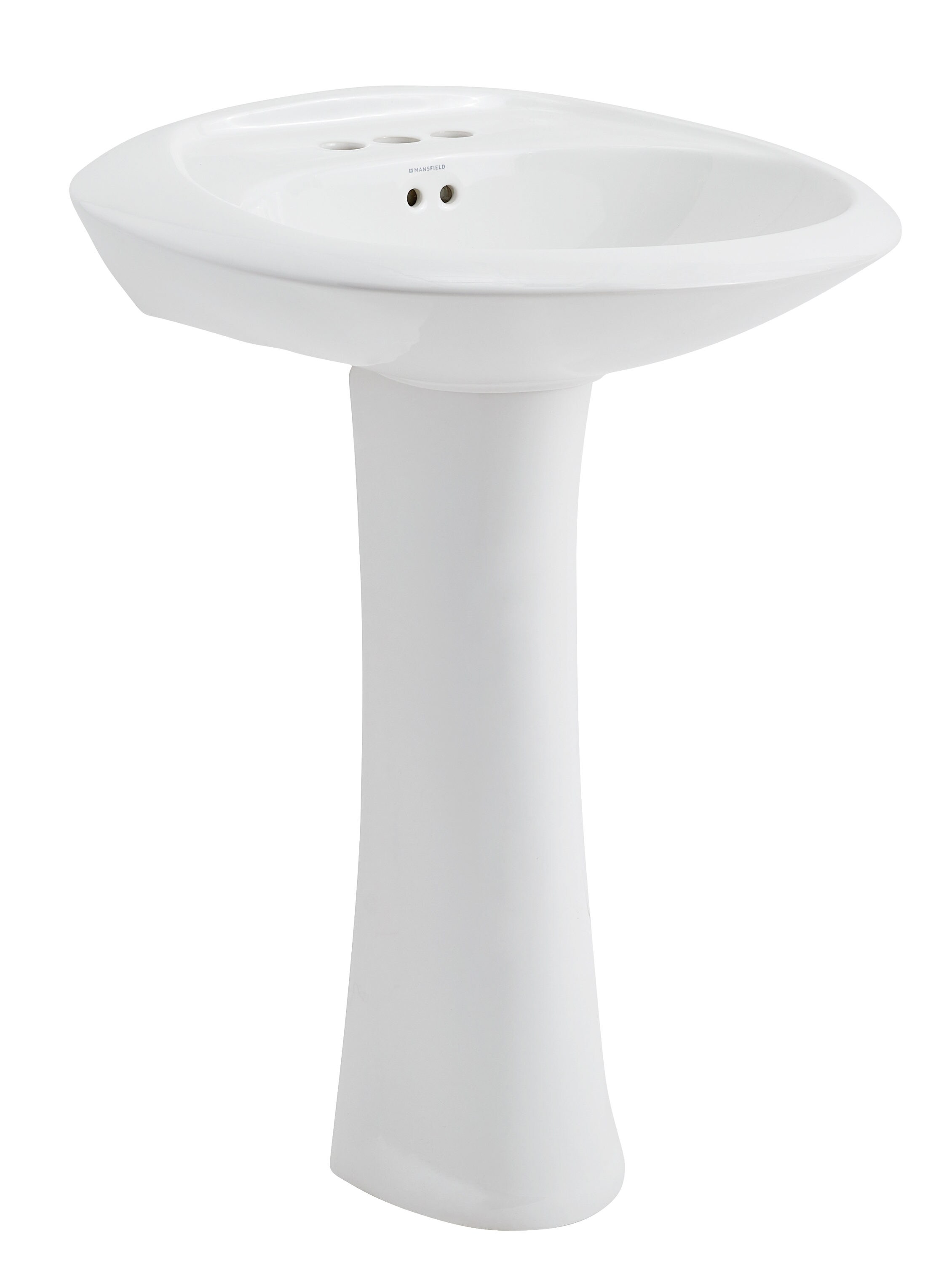 Mansfield Maverick Vitreous China Sink Combo en Blanco con Pedestal (21.5 pulgadas x 24 pulgadas x 33 pulgadas) - 349-4