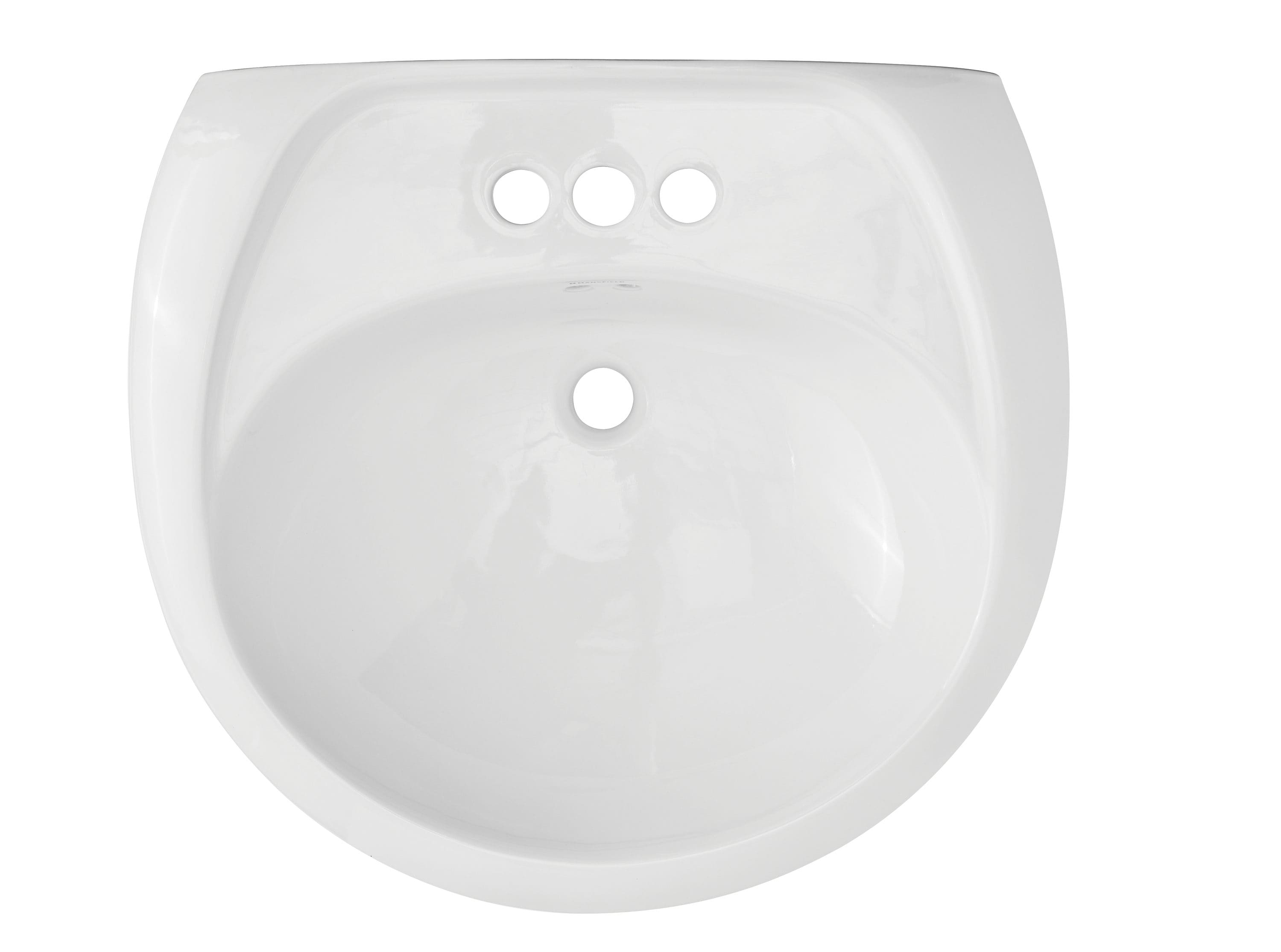 Mansfield Maverick Vitreous China Sink Combo en Blanco con Pedestal (21.5 pulgadas x 24 pulgadas x 33 pulgadas) - 349-4