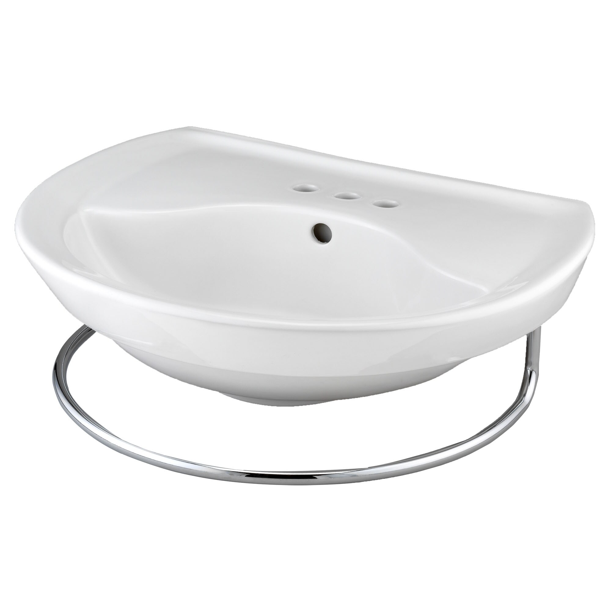 American Standard Ravenna Fireclay White Pedestal Sink Top (25.75 pulgadas x 21.06 pulgadas x 10.5 pulgadas) - 0268004.020