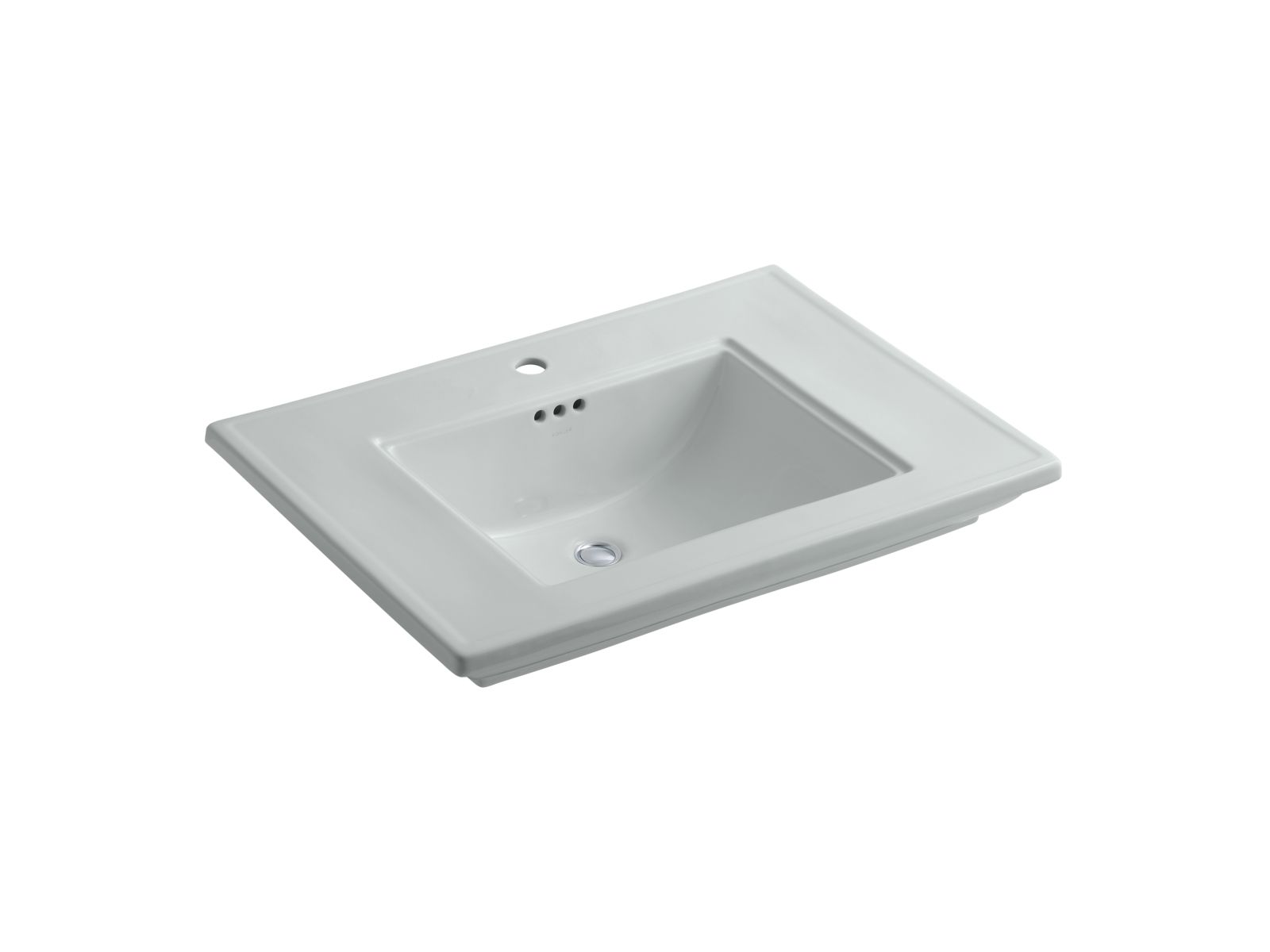 KOHLER Memorias Fregadero de pedestal en porcelana de ceniza de hielo (30 pulgadas x 21.75 pulgadas x 8.625 pulgadas) - 2269-1-95