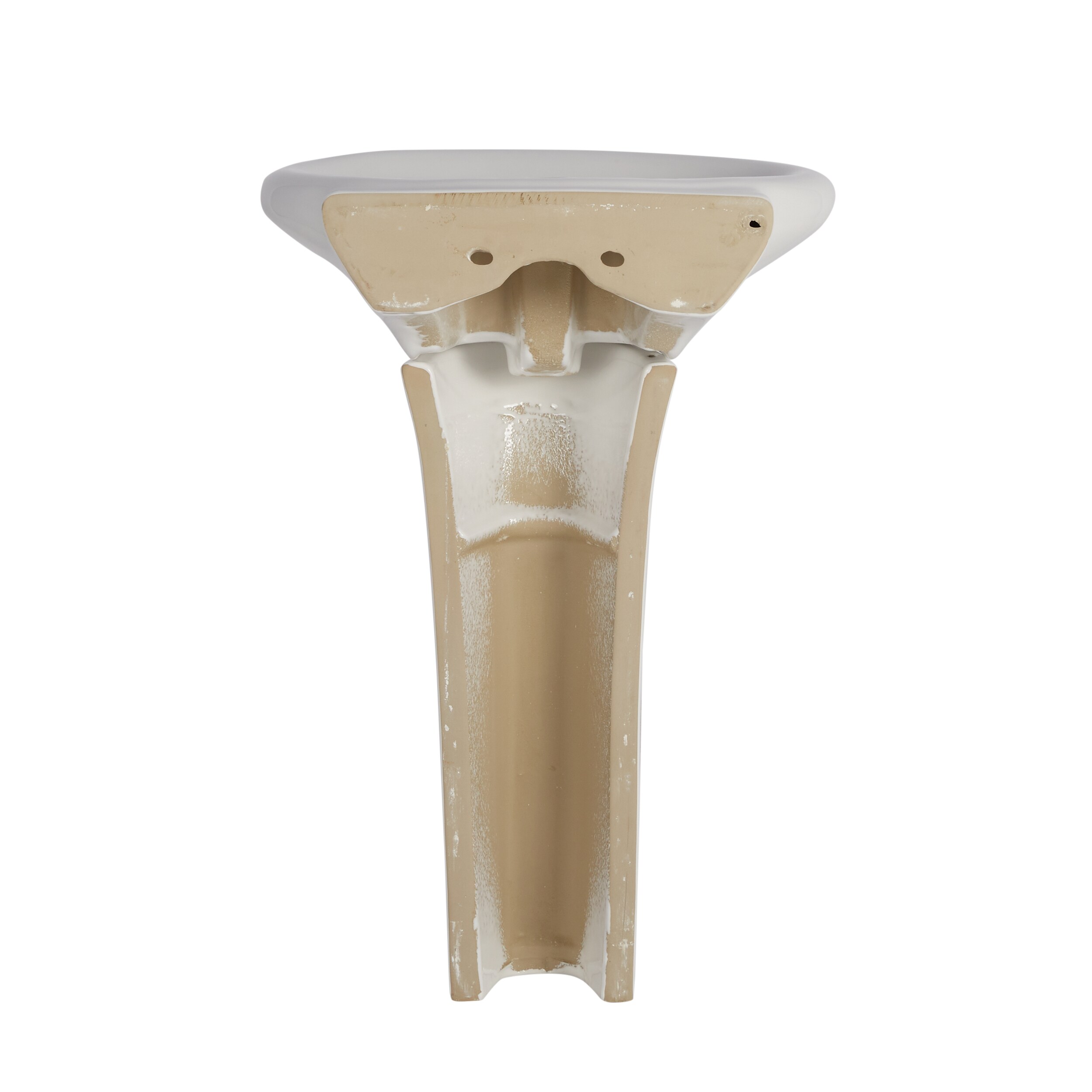 Lavabo de pedestal Barclay Collins de porcelana vitrificada blanco moderno Combo de lavabo de pedestal (22.5 pulgadas x 18.87 pulgadas x 31.12 pulgadas) - 3-281WH