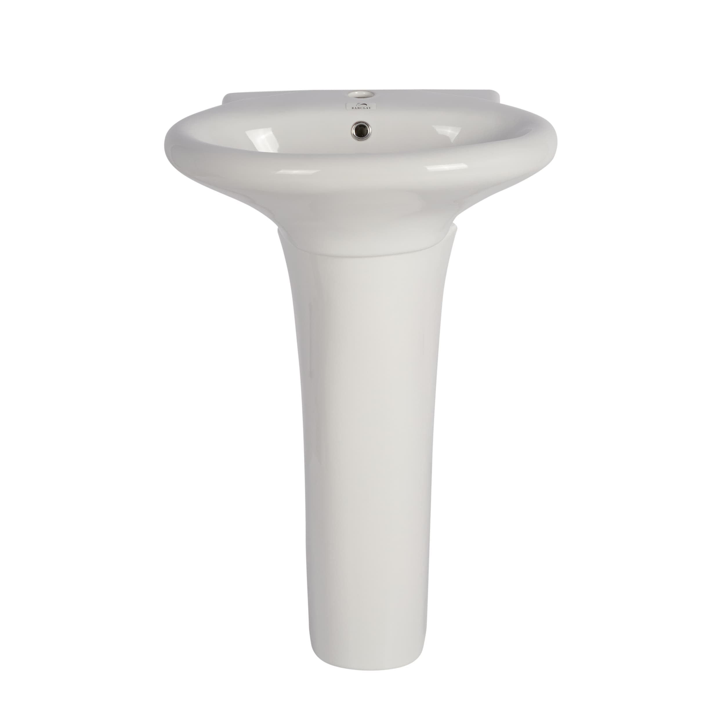 Lavabo de pedestal Barclay Collins de porcelana vitrificada blanco moderno Combo de lavabo de pedestal (22.5 pulgadas x 18.87 pulgadas x 31.12 pulgadas) - 3-281WH
