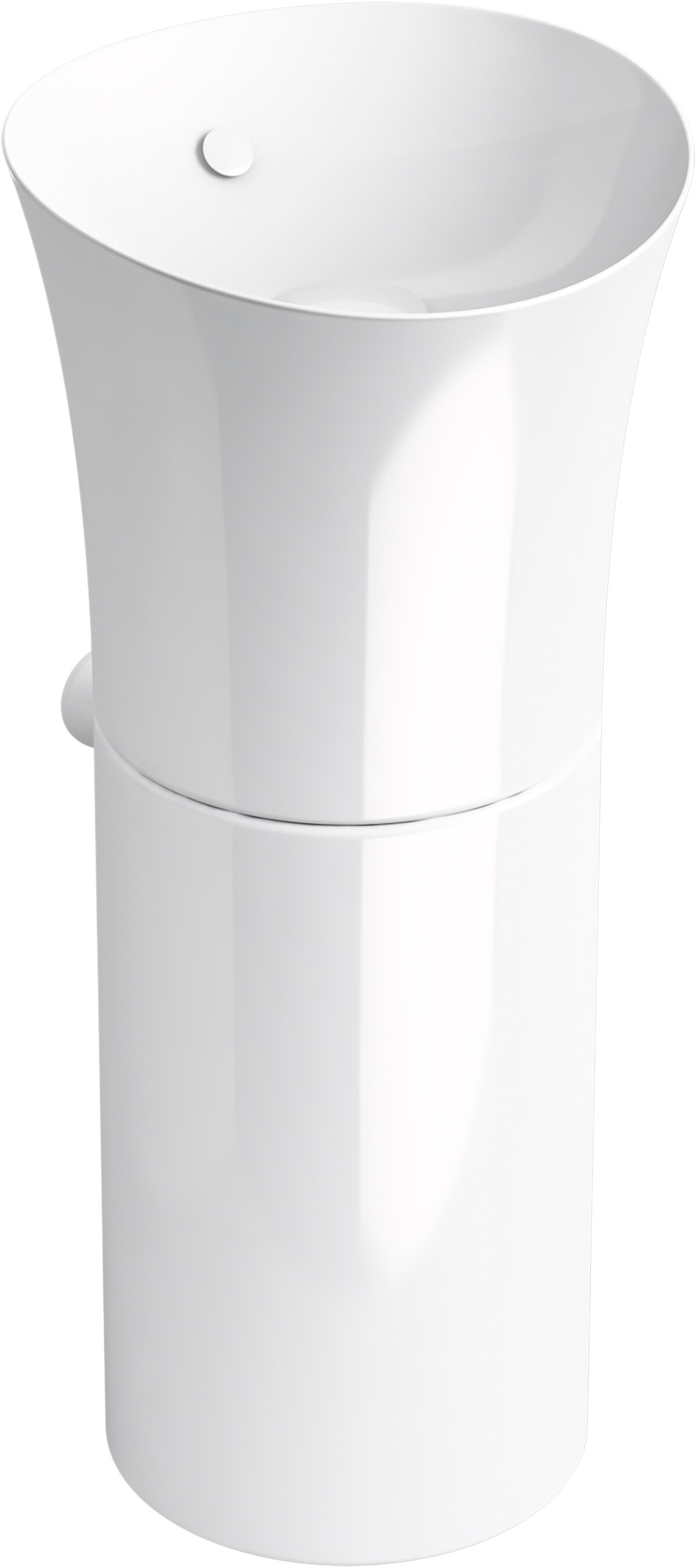 Fregadero de pedestal de porcelana blanca Veil KOHLER KOHLER con combo de desagüe (16 pulgadas x 36.0625 pulgadas) - K-20701-0