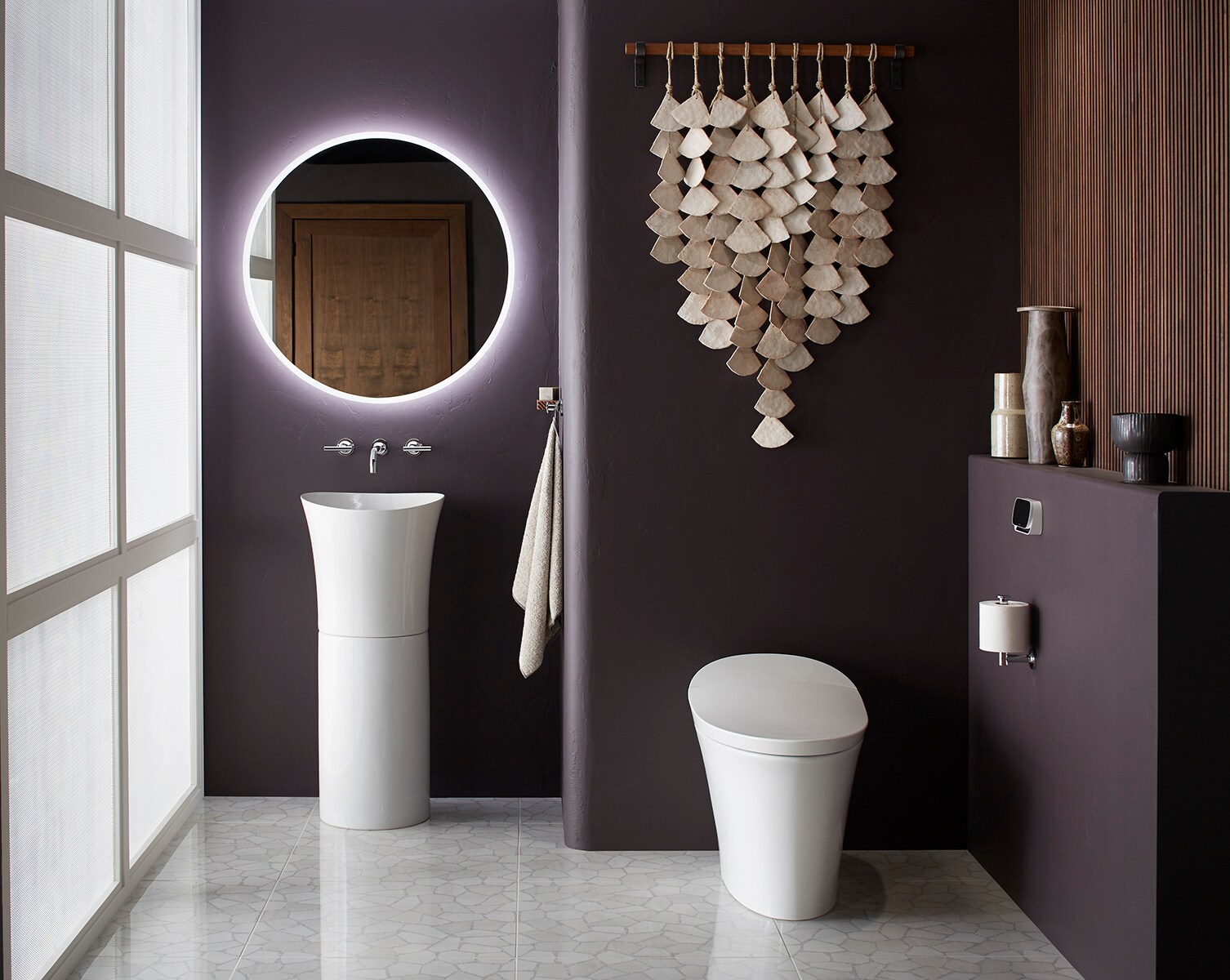 Fregadero de pedestal de porcelana blanca Veil KOHLER KOHLER con combo de desagüe (16 pulgadas x 36.0625 pulgadas) - K-20701-0