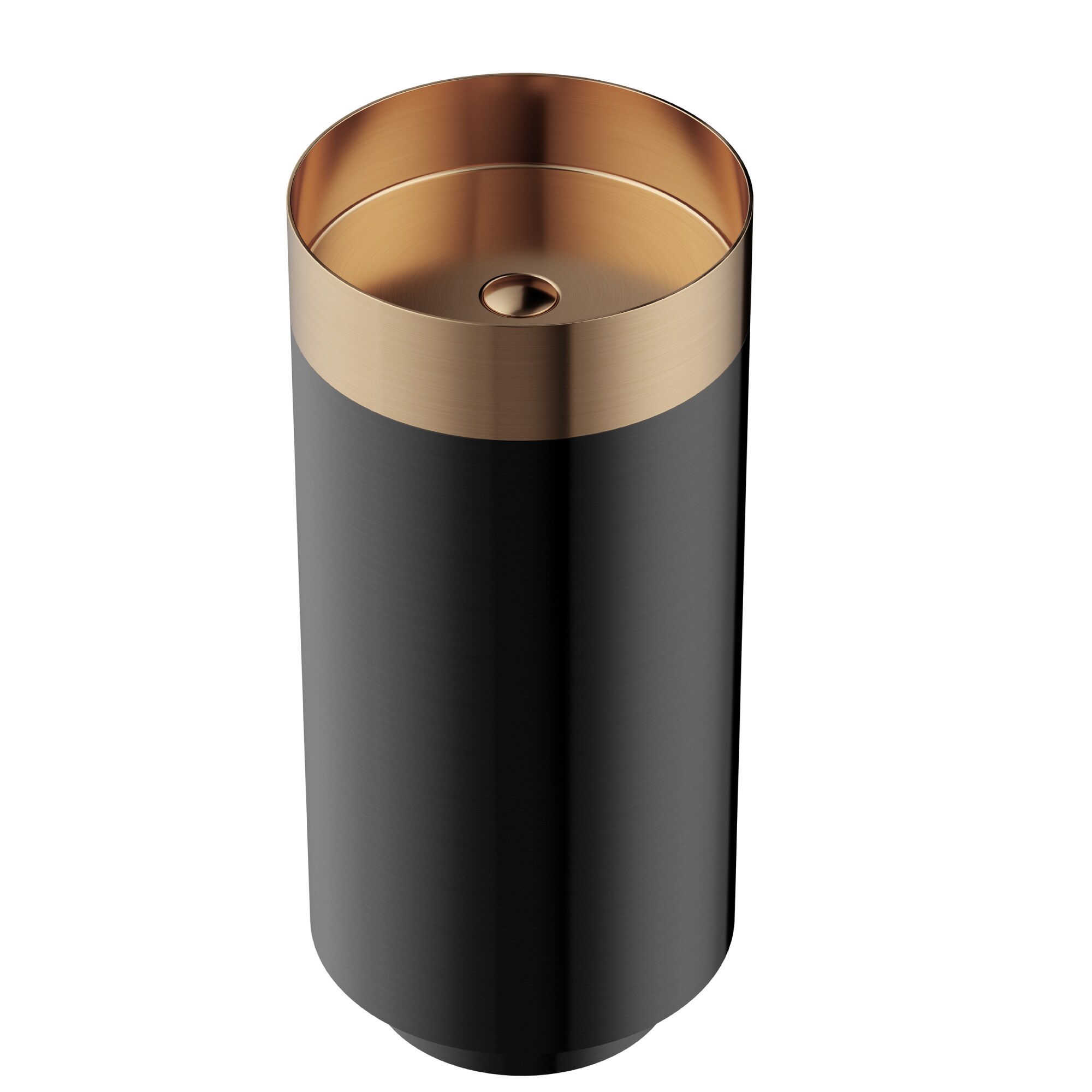Karran Combo de fregadero de pedestal de acero inoxidable y cobre con desagüe (15 pulg. x 32.75 pulg.) - CCP200BC