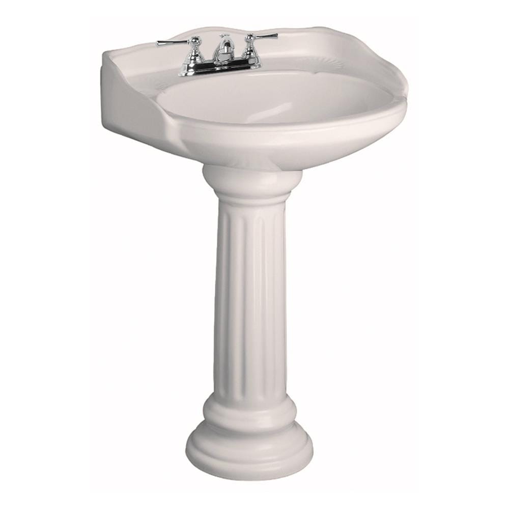 Barclay Victoria Vitreous China Modern Bisque Pedestal Sink Combo (21.75 pulgadas x 26 pulgadas x 36.5 pulgadas) - 3-754BQ