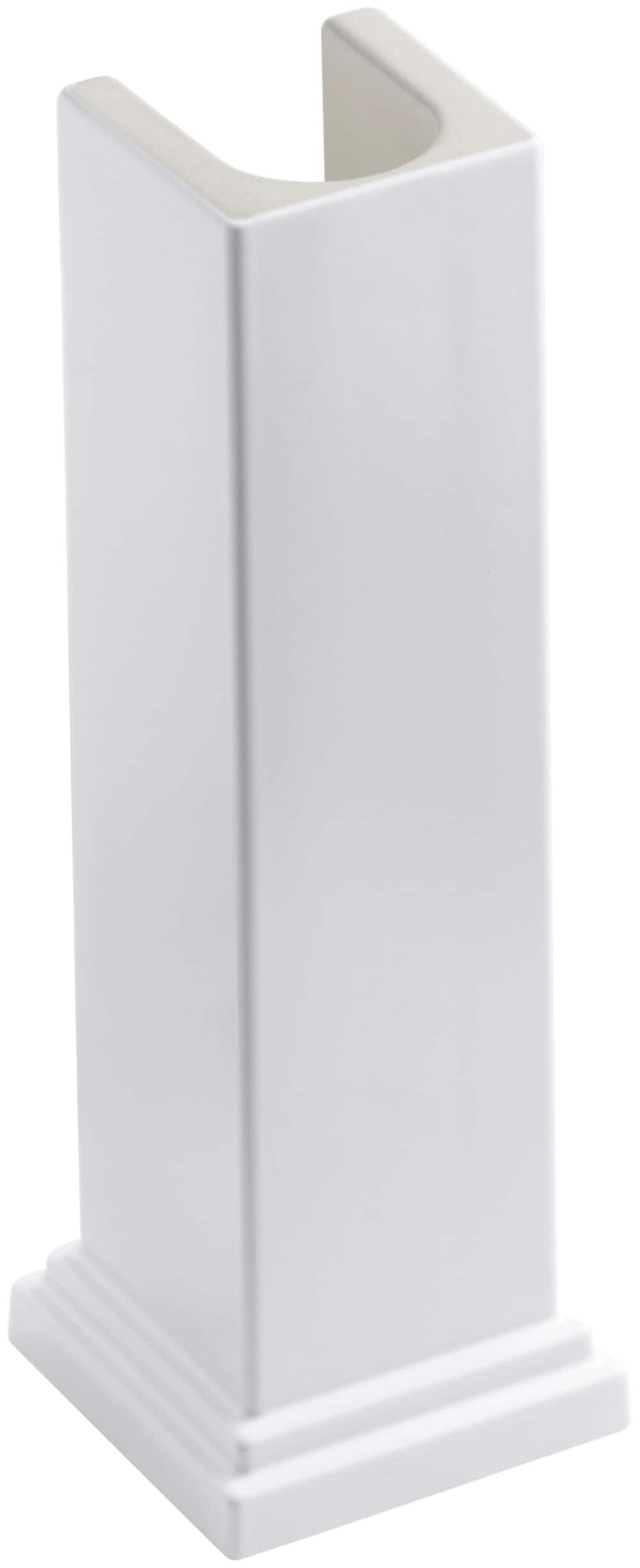 Base de fregadero de pedestal Tresham de arcilla de fuego blanco KOHLER (42622 pulgadas x 9.5625 pulgadas x 28 pulgadas) - 2767-0