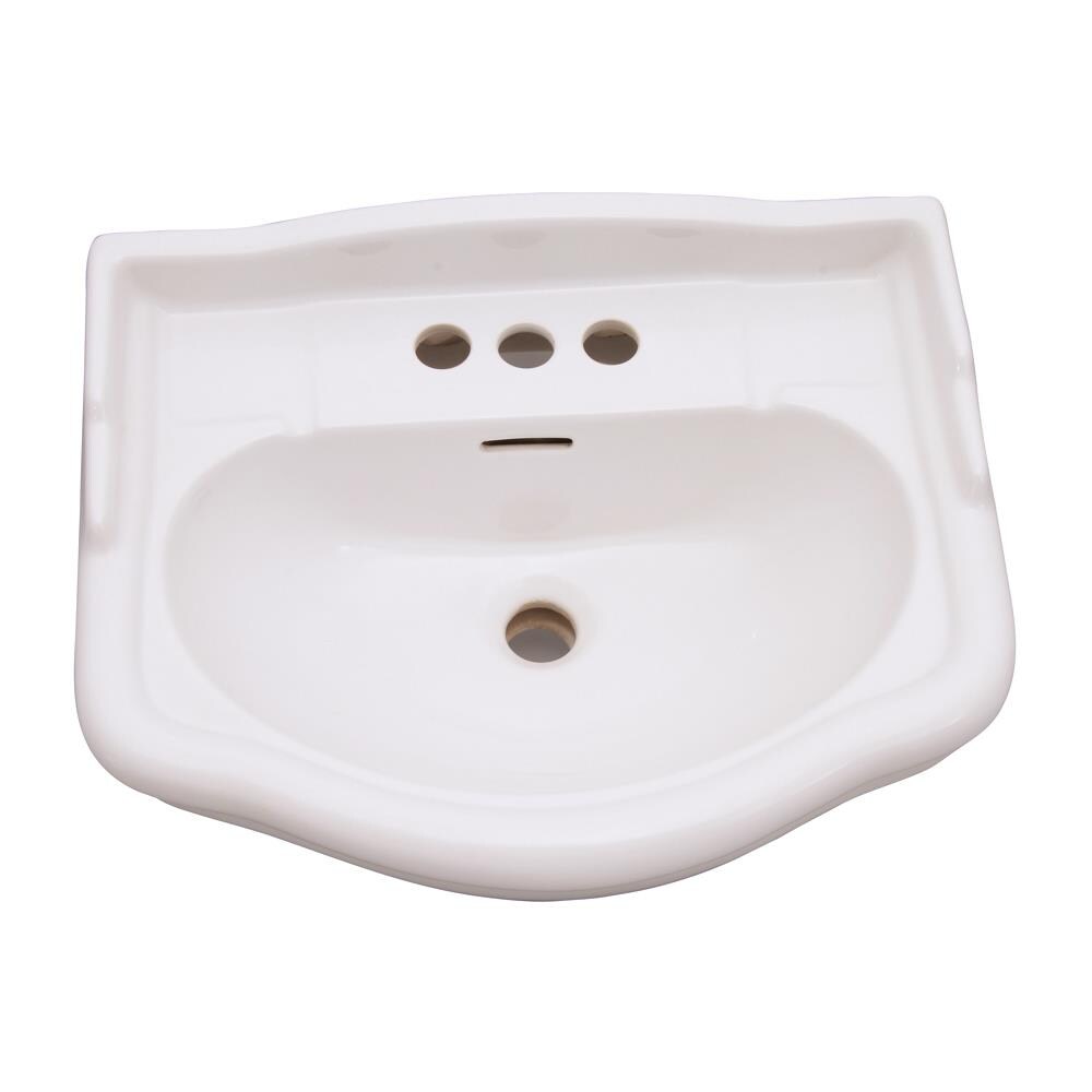Barclay Stanford Lavabo de Pedestal de Porcelana Blanca (17.875 pulgadas x 23.625 pulgadas x 35.875 pulgadas) - 3-854WH