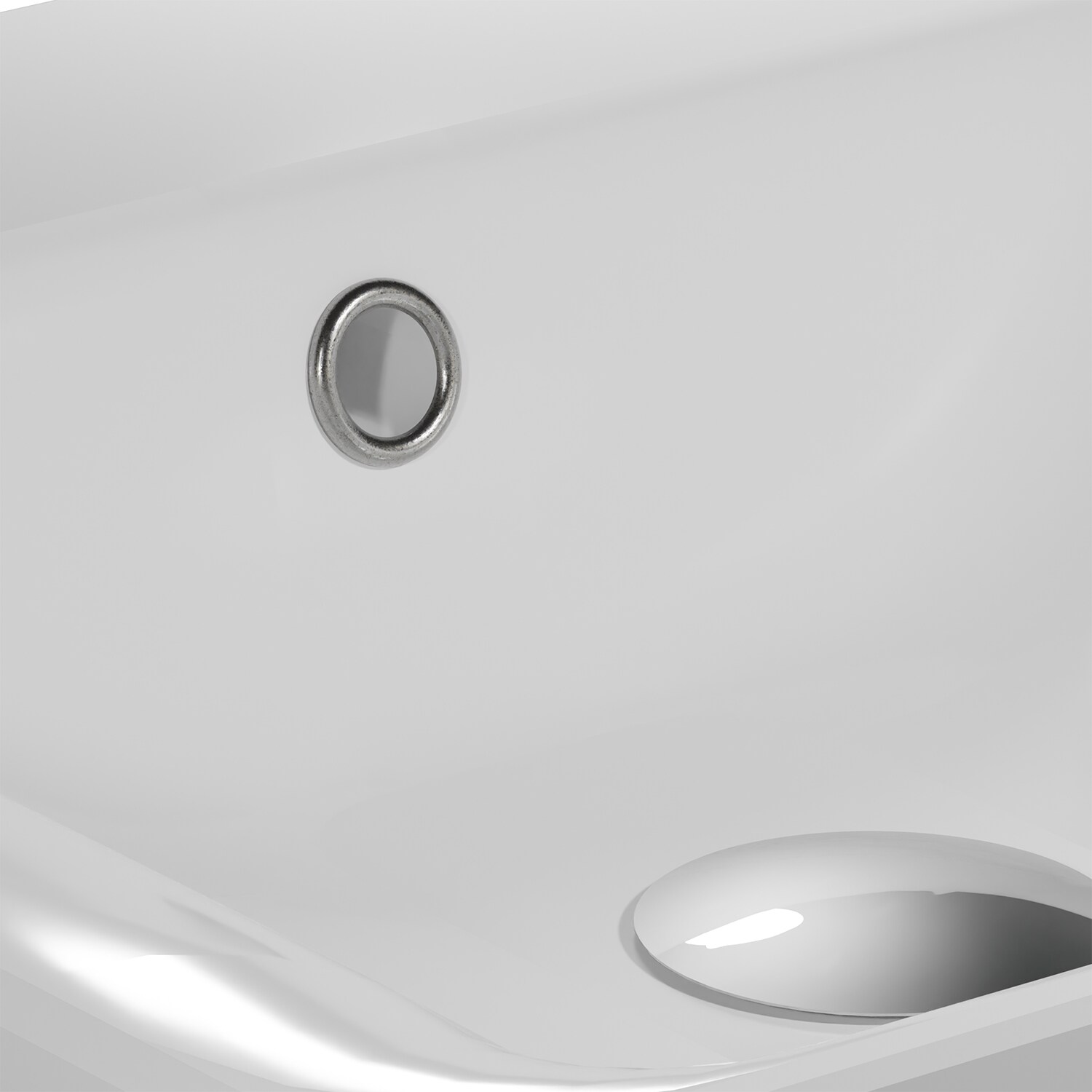 Colecciones de baño WS Bath Colecciones WS Baño Colecciones Momento Lavamanos con pedestal de cerámica moderno blanco Fireclay Combo (23.6 pulgadas x 17.7 pulgadas x 34.4 pulgadas) - MOMENTO 31+70