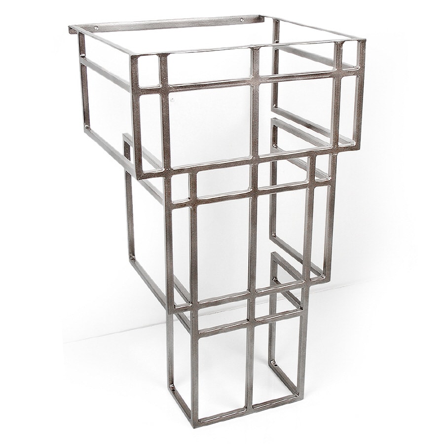 Base de lavabo D'Vontz de piedra color pewter (18 pulgadas x 30 pulgadas) - HBV3-PW