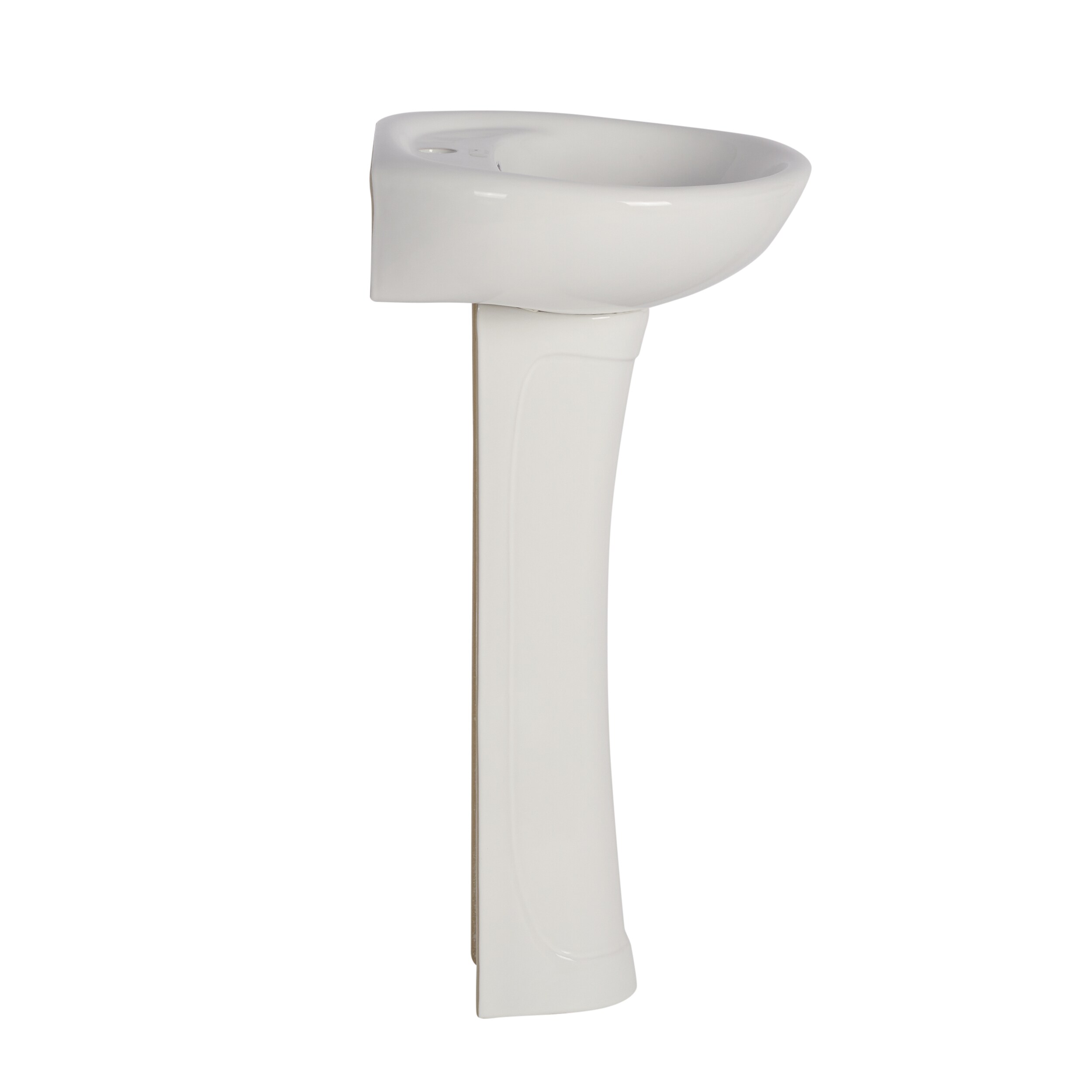 Lavabo de pedestal Barclay Ashley en porcelana vitrificada blanco moderno, combo de lavabo de pedestal (15.25 pulgadas x 19.75 pulgadas x 32.125 pulgadas) - 3-9161WH