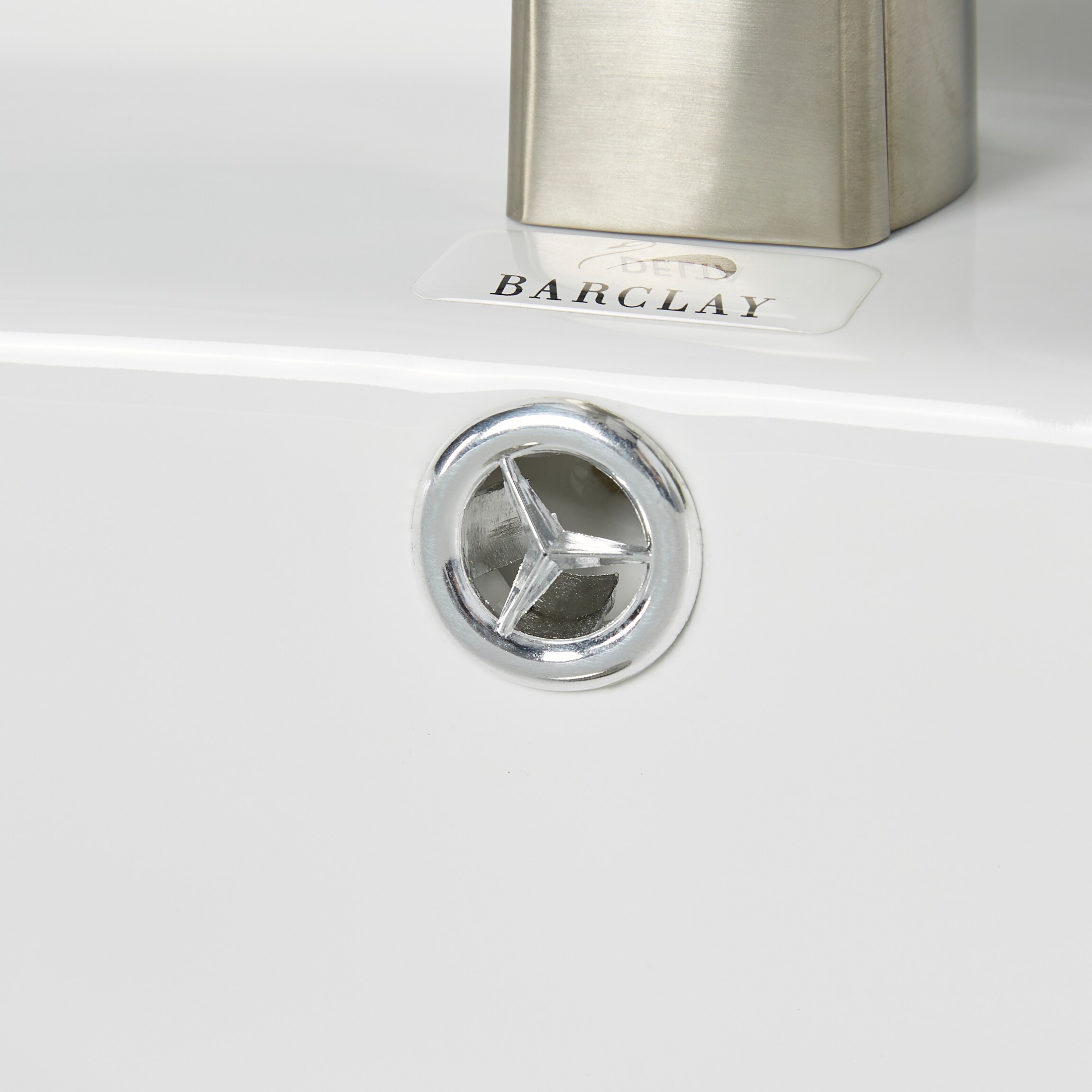 Lavabo de pedestal Barclay Ashley en porcelana vitrificada blanco moderno, combo de lavabo de pedestal (15.25 pulgadas x 19.75 pulgadas x 32.125 pulgadas) - 3-9161WH