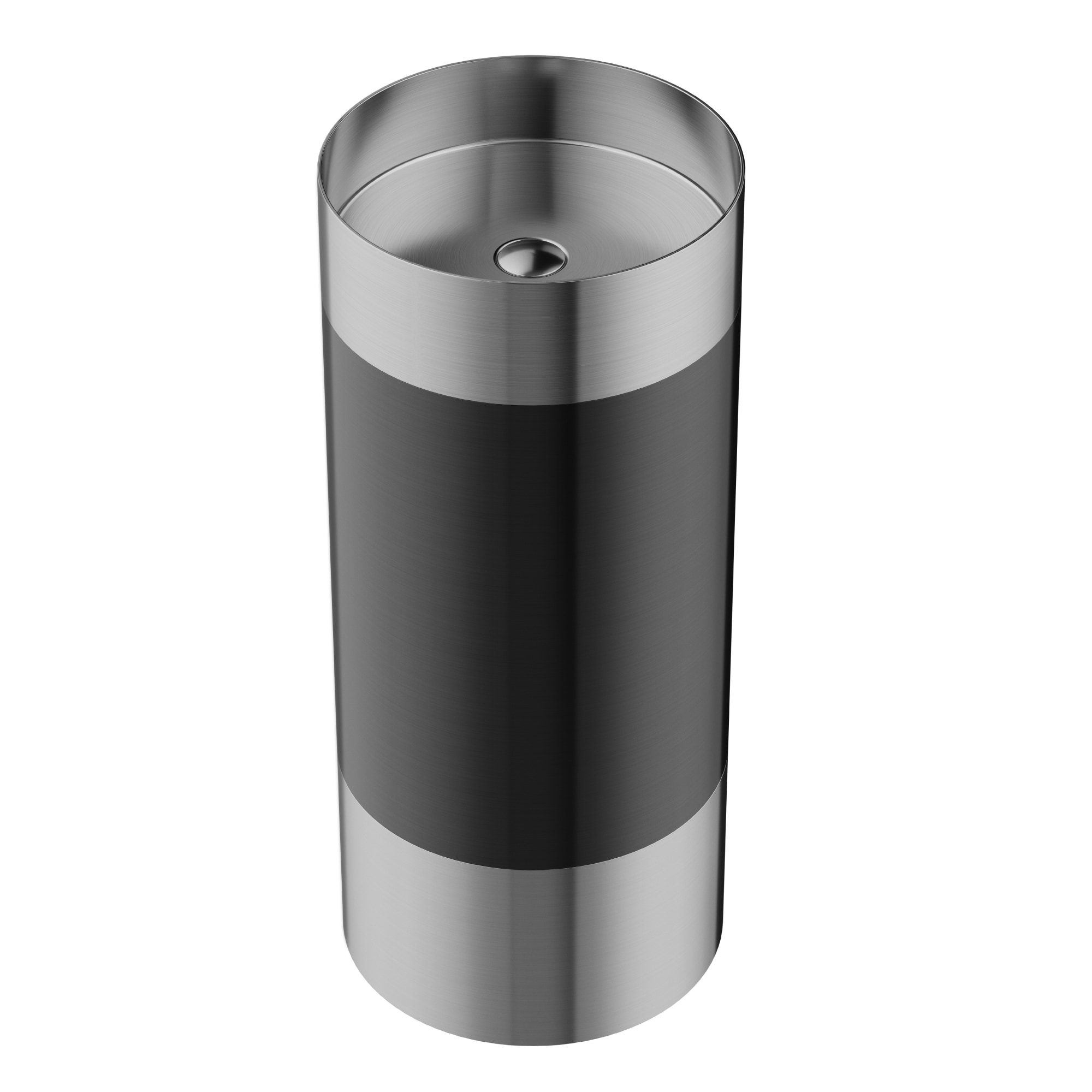 Karran Conjunto de lavabo de pedestal de acero inoxidable satinado con desagüe (15 pulgadas x 32.75 pulgadas) - CCP300SS