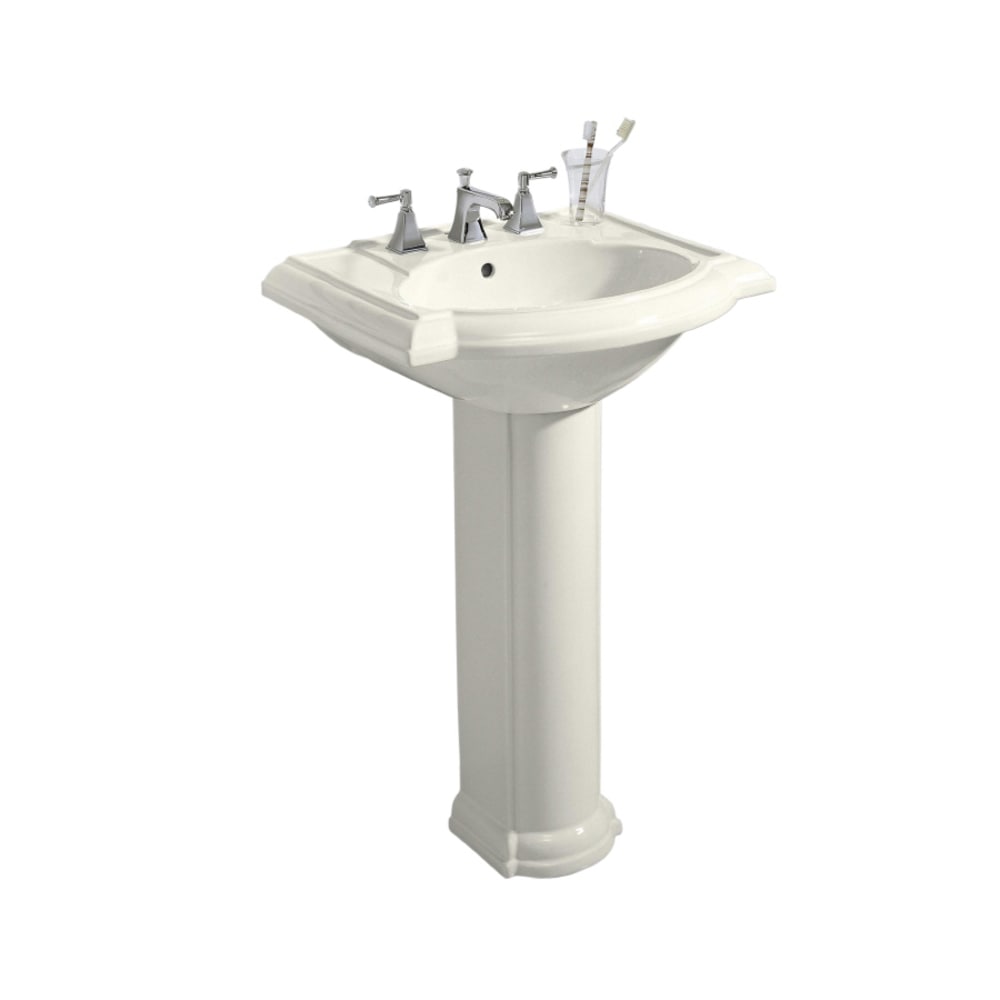 COMBO de Lavabo de pedestal de Porcelana Biscuit Devonshire KOHLER KOHLER (24.125 pulgadas x 19.75 pulgadas x 33.5 pulgadas) - 2286-1-96