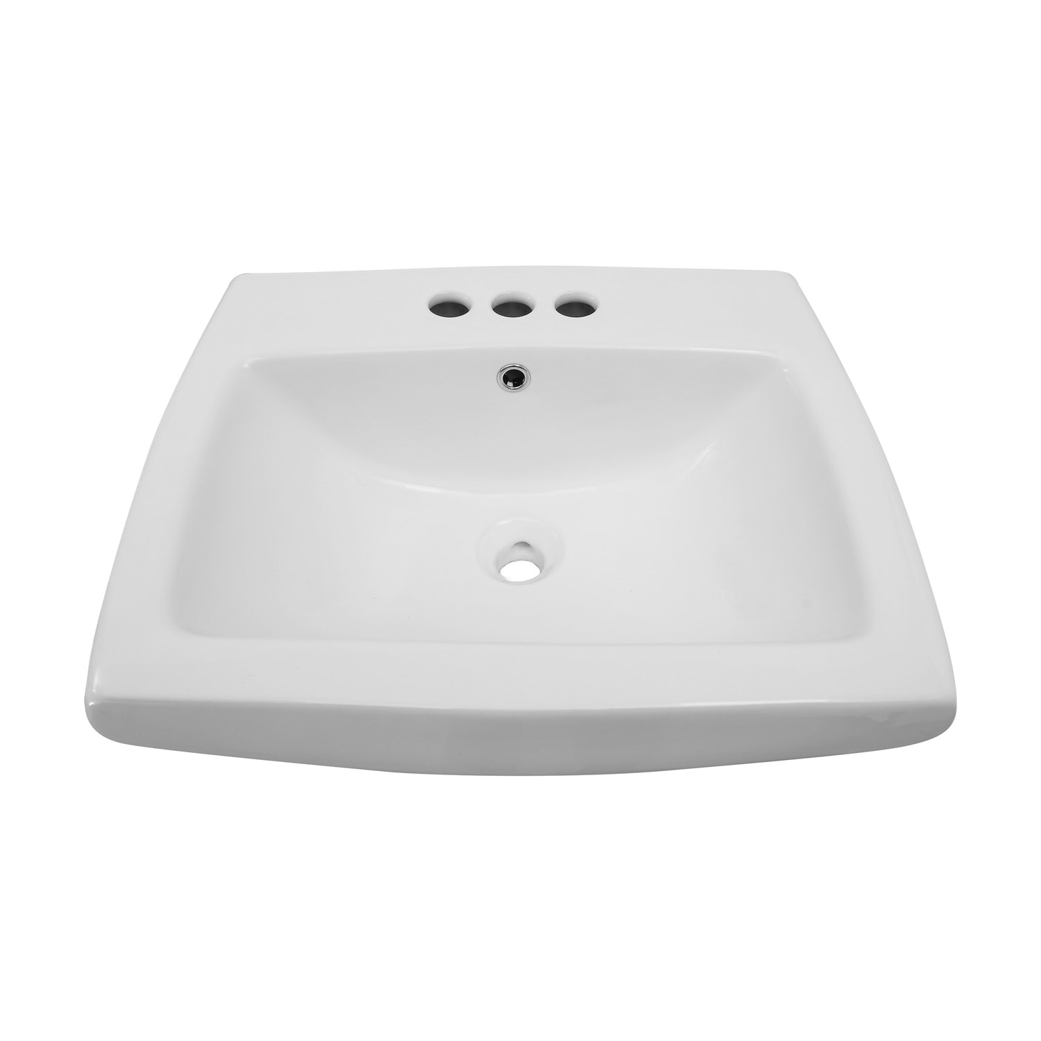 Barclay Lavabo pedestal Barclay Ambrose de porcelana vitrificada en blanco moderno Combo de lavabo pedestal (18.5 pulgadas x 23 pulgadas x 33 pulgadas) - 3-454WH