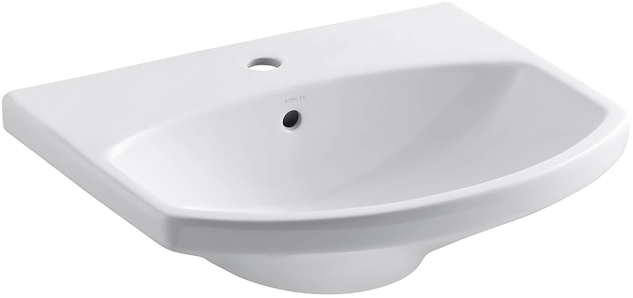 Cimarron Blanco Lavabo Pedestal Tradicional de China Vítrea (10 pulgadas x 22.75 pulgadas x 21.25 pulgadas) - 2363-1-0