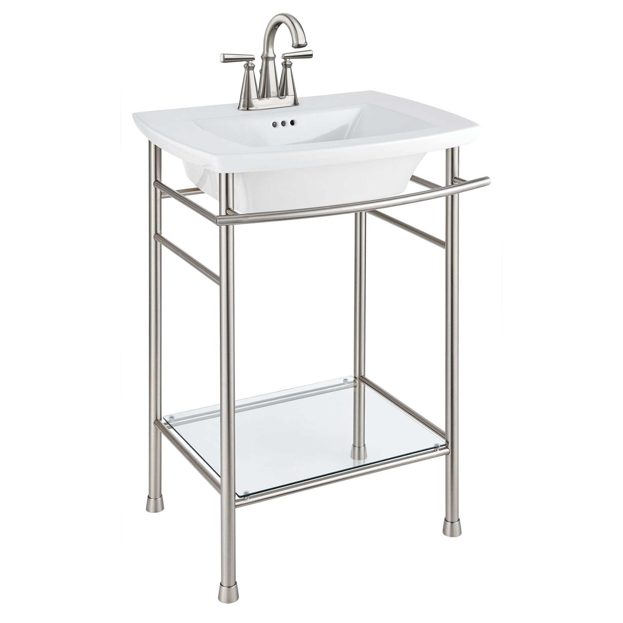 American Standard Edgemere Lavabo de Pedestal Blanco Moderno de China Vítrea (17.5 pulgadas x 25 pulgadas x 35.6875 pulgadas) - 0445004.020