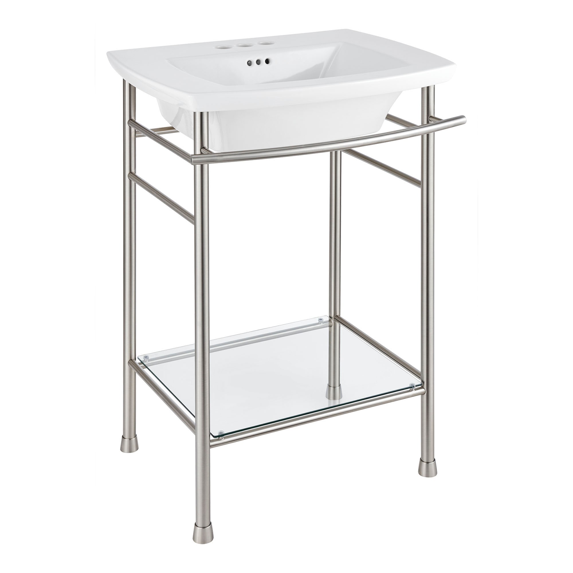 American Standard Edgemere Lavabo de Pedestal Blanco Moderno de China Vítrea (17.5 pulgadas x 25 pulgadas x 35.6875 pulgadas) - 0445004.020