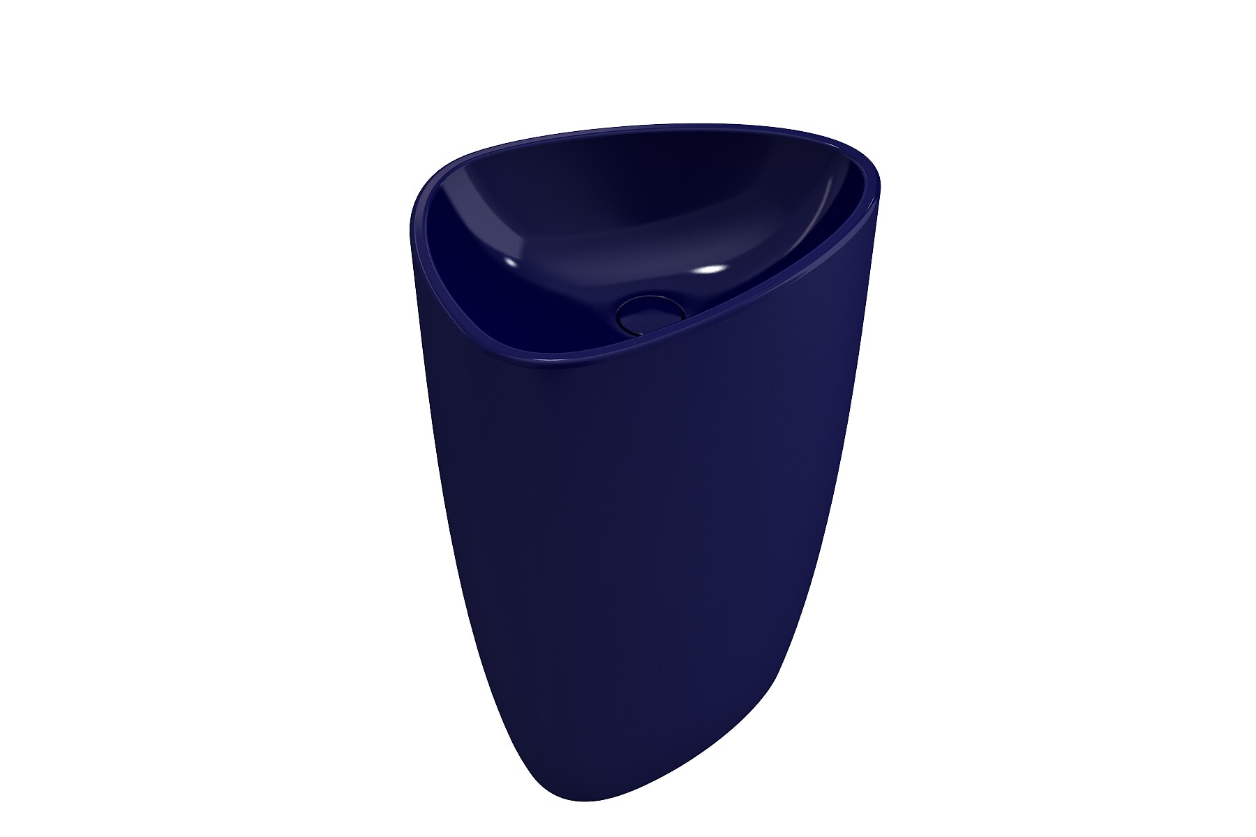 Fregadero pedestal moderno de arcilla de fuego color zafiro azul con combo (22.75 pulgadas x 17.25 pulgadas x 33.75 pulgadas) - 1075-010-0125