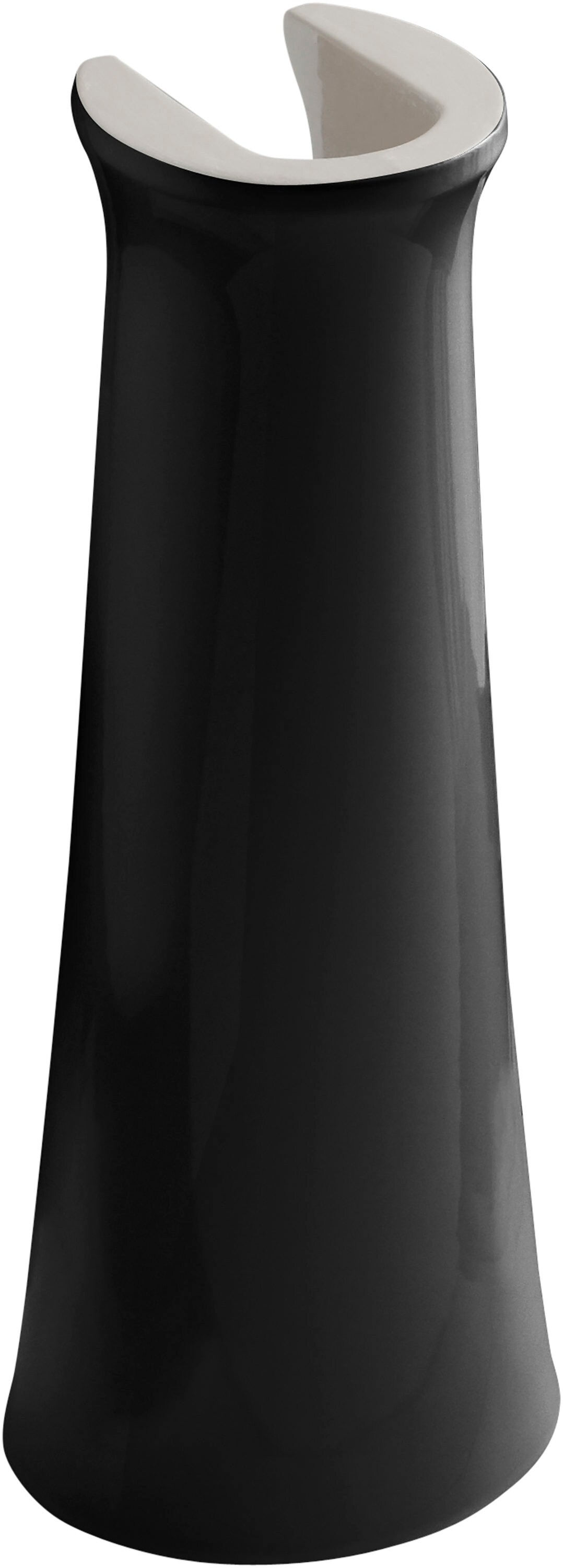Base de lavabo pedestal en color negro de cerámica vitrificada Cimarrón de KOHLER (28.125 pulgadas x 9.8 pulgadas x 28.125 pulgadas) - 2364-7