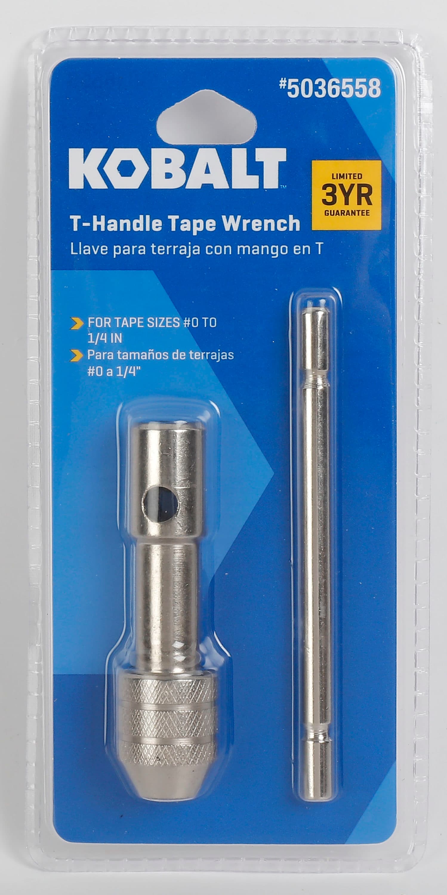 Kobalt 0-1/4in Llave de macho de estilo "T" ajustable de acero al carbono - 59942