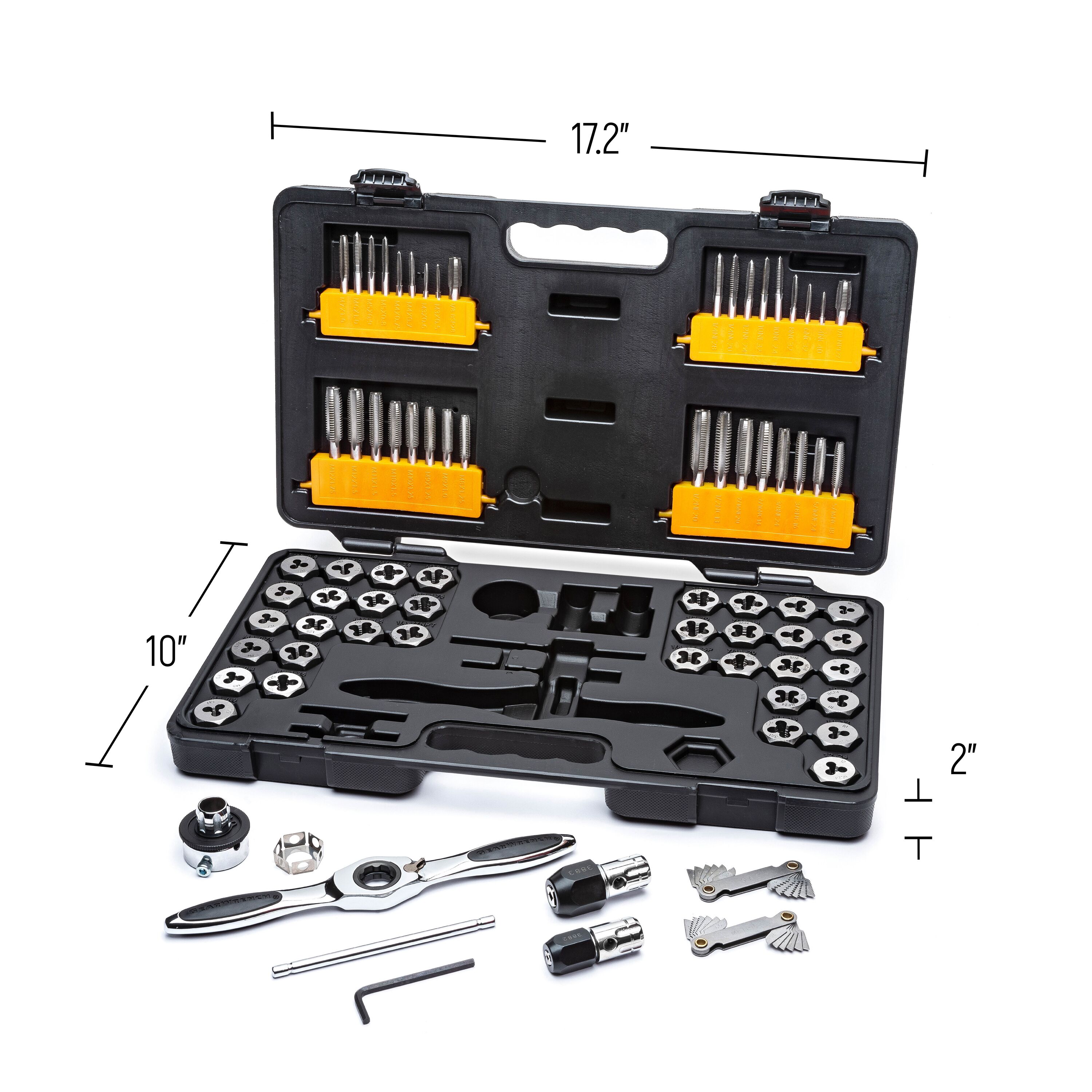 Set de terrajas y machuelos combinados estándar de 77 piezas (SAE) y métricas - 3887