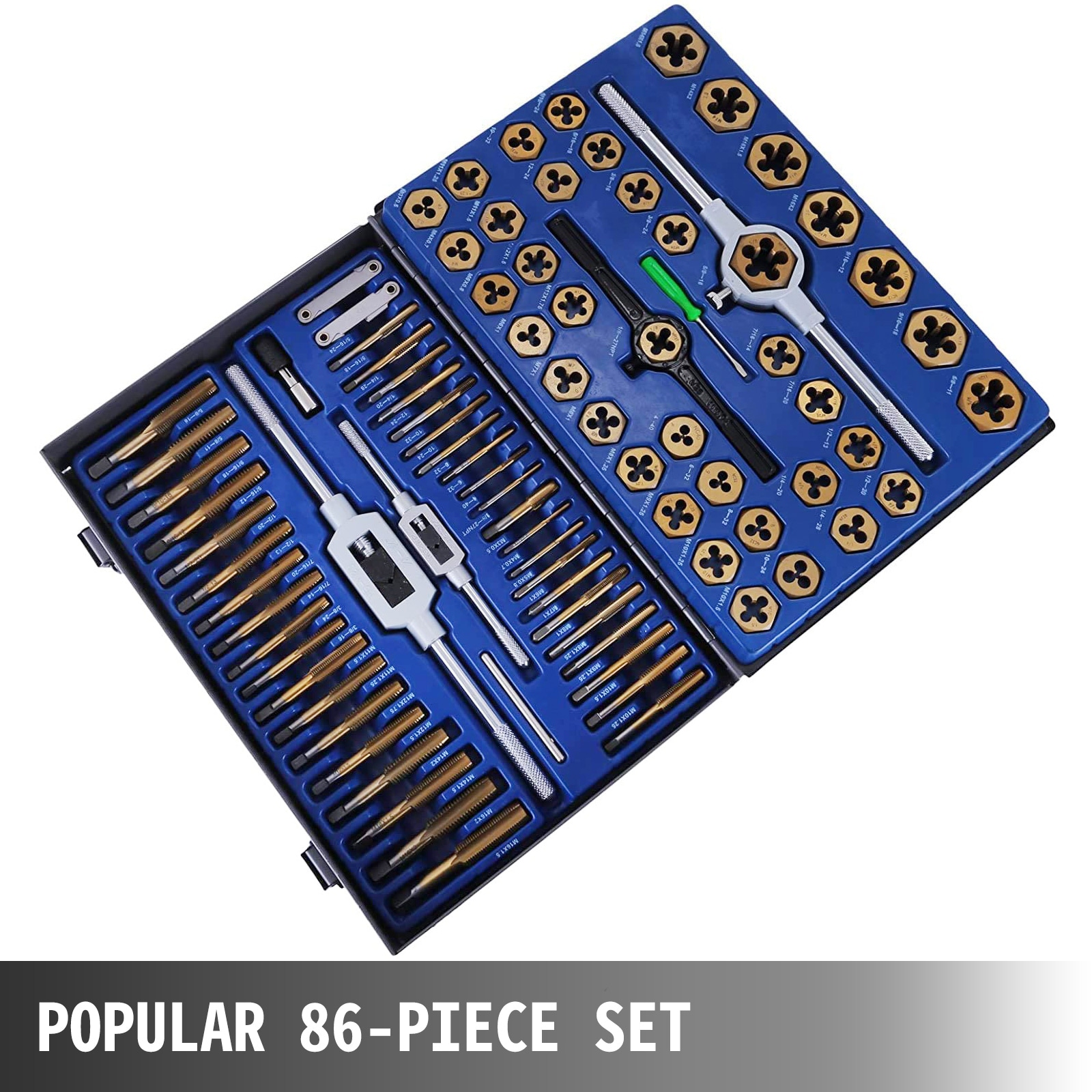 Set de Terrajas y Matrices Combinadas Estándar (SAE) y Métricas de 86 piezas