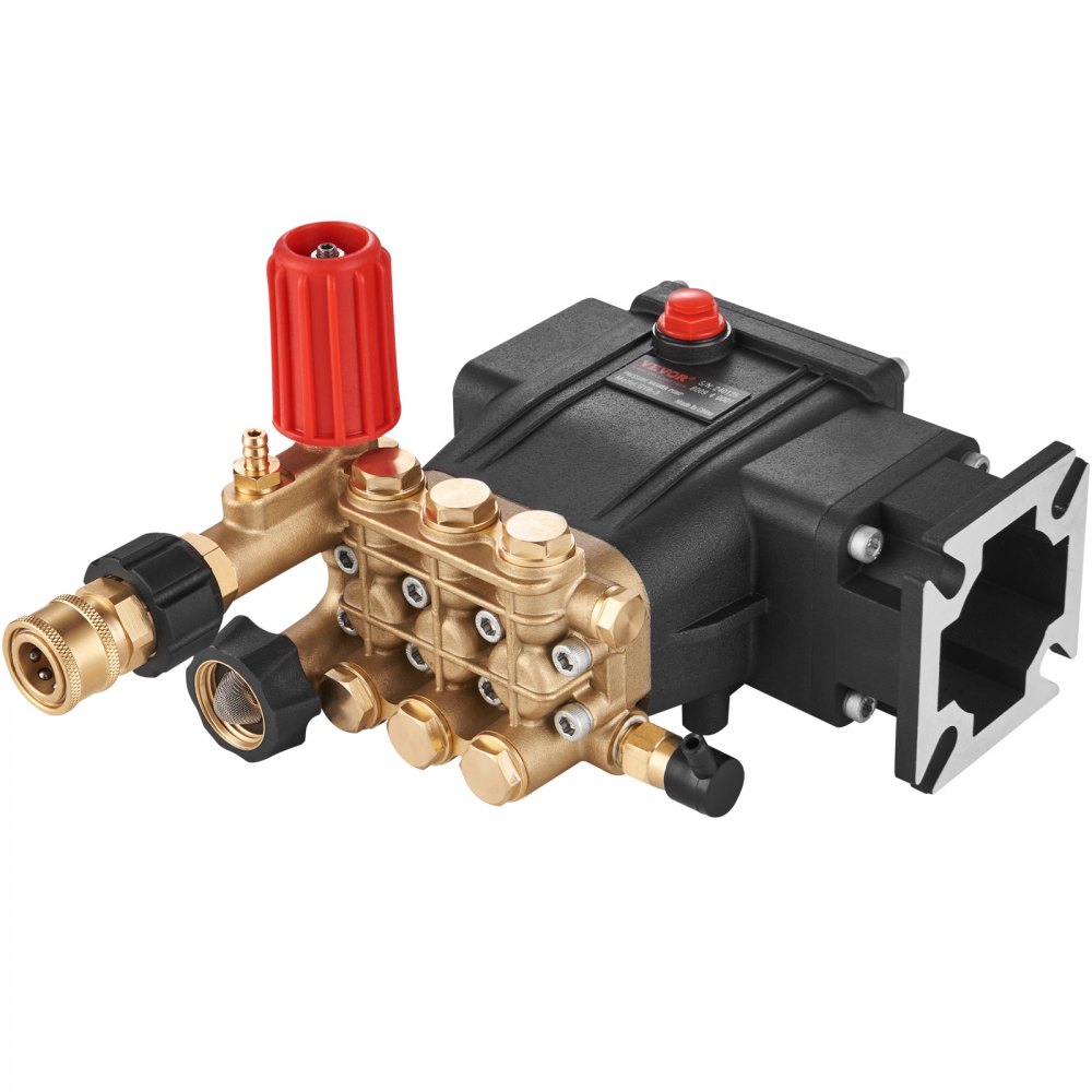 VEVOR Pressure Washer Pump, 3/4" Shaft Horizontal Triplex Plunger, 3700 PSI, 2.5 GPM, Replacement Power Washer Pumps Kit, Parts Washer Pump, Compatible with Simpson MorFlex Models 40224, 40225, 40226 - HZQZBHZ34INCHI62CV0