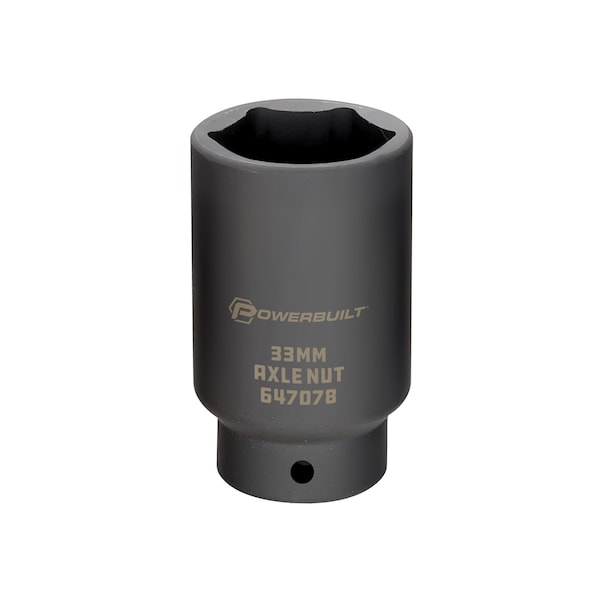 Powerbuilt 1/2" Drive X 33mm Axle Nut Socket - 647078