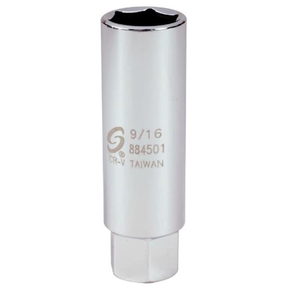 Herramientas Sunex ® 3/8 in. Drive 9/16 in. Spark Plug Socket - 2-1/2 in. de Longitud - 884501