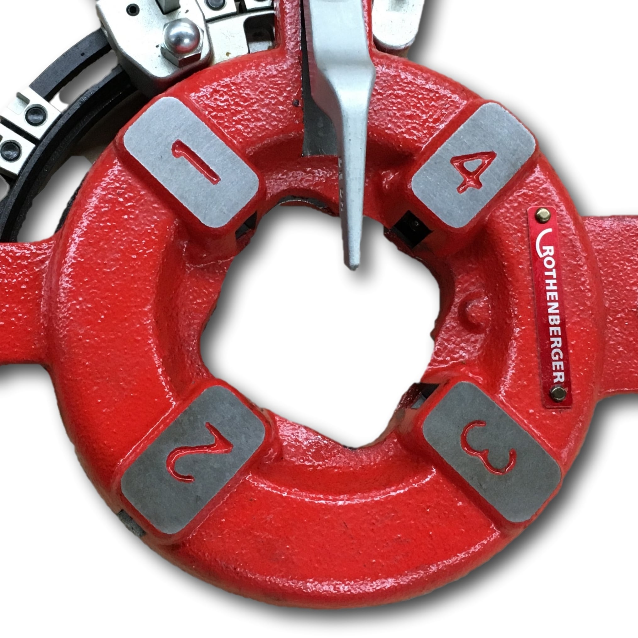 ROTHENBERGER 2-in Dados de Acero Fundido Sólido NPT para SUPERTRONIC 2SE y 4SE Roscadoras de Tubería, Rosca a la Derecha, Medición Métrica y SAE - 52500