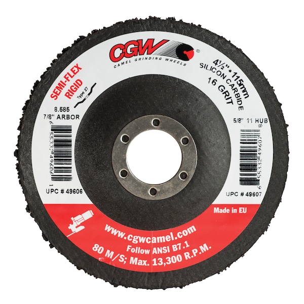 Cgw Abrasivos Rueda con Centro deprimido, 7x7/8, PH, T27, SC, 16G - 49618
