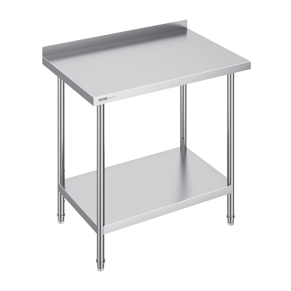 VEVOR 24 x 36 x 36 Inch Stainless Steel Work Table, Commercial Food Prep Worktable Heavy Duty Prep Worktable, Metal Work Table with Adjustable Height for Restaurant, Home and Hotel - CFBXGGZTLCWJ7B29DV0