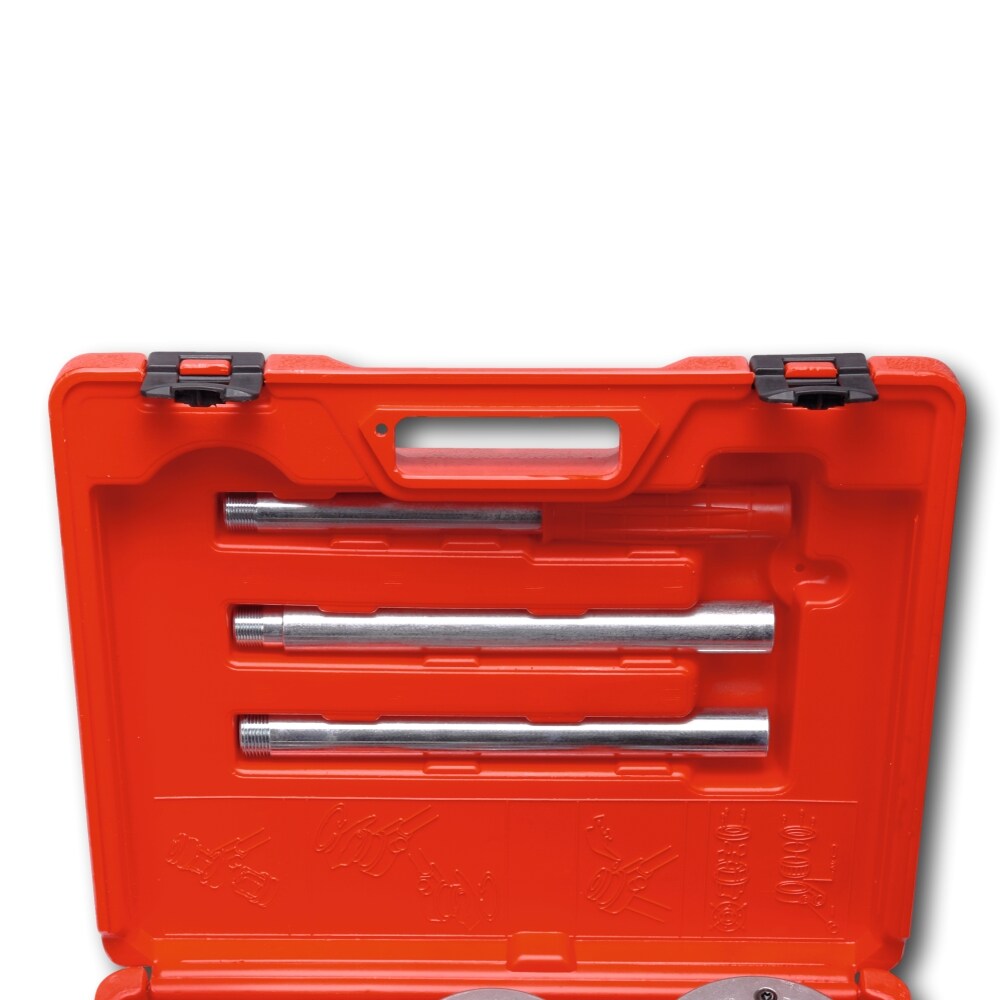 ROTHENBERGER Rothenberger Dados de acero templado de alta calidad - Varios tamaños SAE - Tamaño hexagonal circular de 2 pulgadas - Dividido - Rosca derecha - Métrico y SAE - Trinquete bloqueable - Requisitos de ángulo - Fácil extracción de la cabeza del dado - 70905