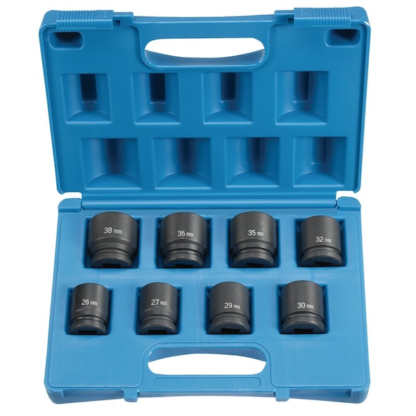 Vasos métricos de 6 puntos para unidad de 3/4" de Grey Pneumatic: 26mm, 27mm, 29mm, 30mm, 32mm, 35mm, 36mm, 38mm - 8134M