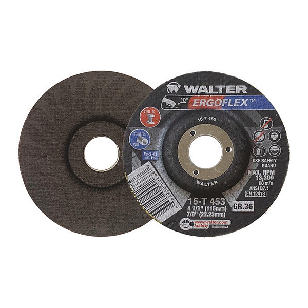 Rueda de rectificado Walter Surface Technologies T29, 4.5"x7/8", 36g - 15T453