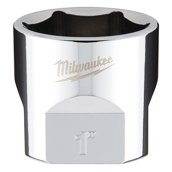 Llave de vaso de 3/8 de pulgada, 1 pulgada SAE, 6 puntos de Milwaukee Tool con cuatro lados planos - 45-34-9072