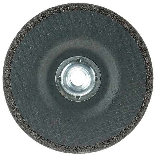 Rueda de esmerilado tipo 27 de aluminio TIGER ALUMINUM Weiler de 5" x 1/4" con tuerca de 5/8-11 - 58228.