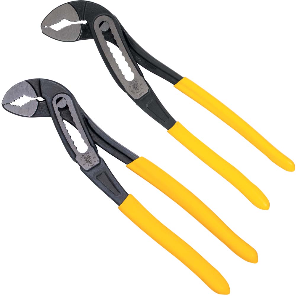 Herramientas Klein Juego de alicates de bomba clásicos Klaw, 2 piezas 10 pulgadas Alicates de lengüeta y ranura - D5052KIT