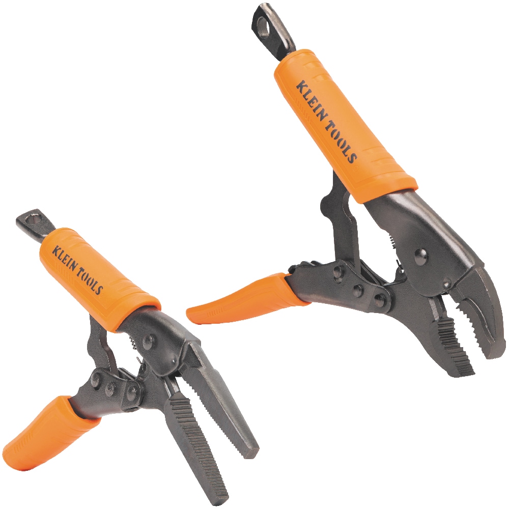 Juego de 2 piezas de Klein Tools, Pinzas de bloqueo curvas de 10 pulgadas y de nariz larga de 6 pulgadas - 38663