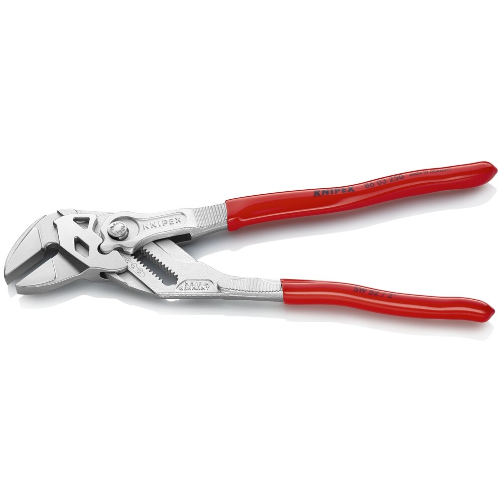 Llave de ajuste con alicates de 10.24 pulgadas con mangos sumergidos en rojo para aplicaciones de plomería con capacidad de mandíbula de 1.75 pulgadas - 86 03 250 SBA