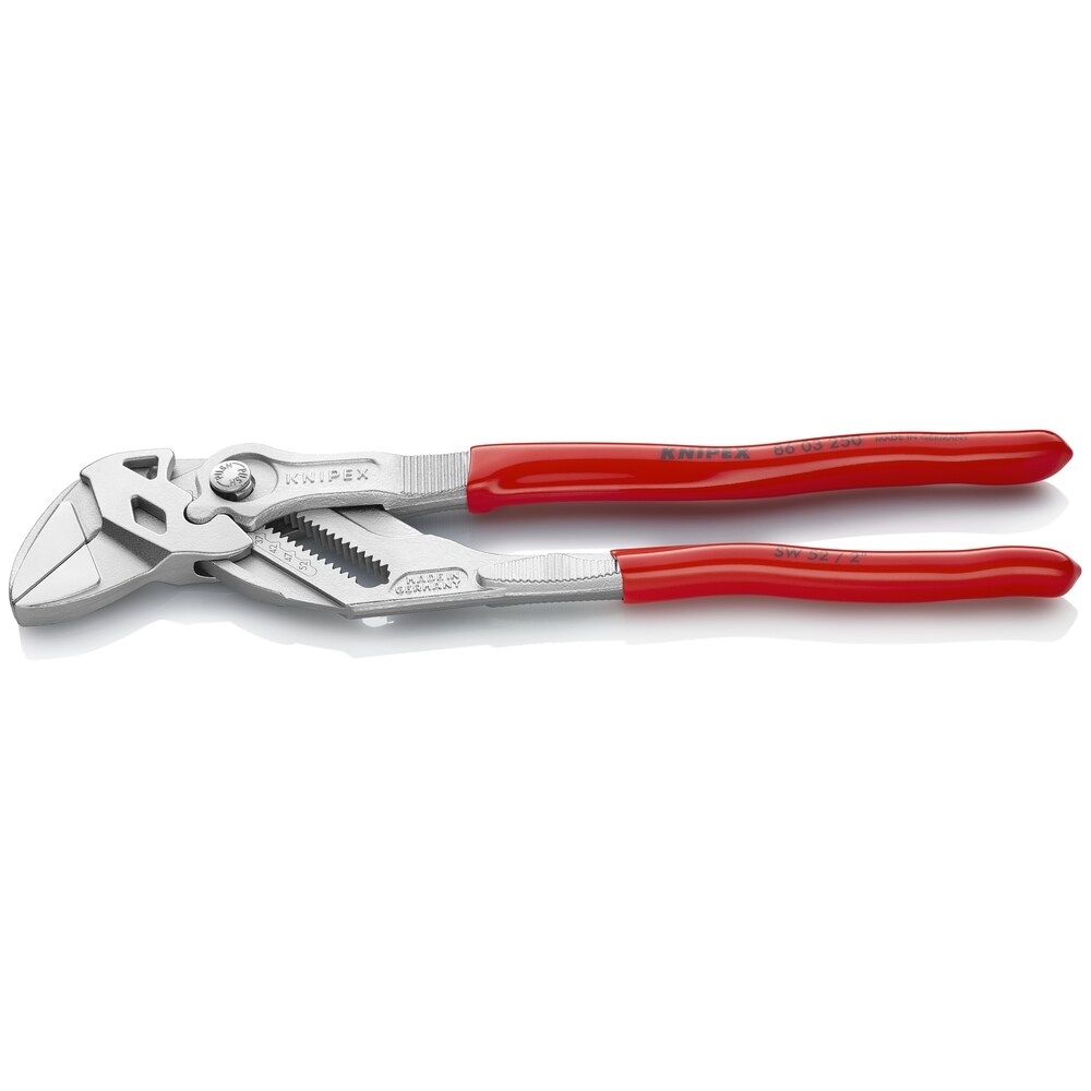 Llave de ajuste con alicates de 10.24 pulgadas con mangos sumergidos en rojo para aplicaciones de plomería con capacidad de mandíbula de 1.75 pulgadas - 86 03 250 SBA