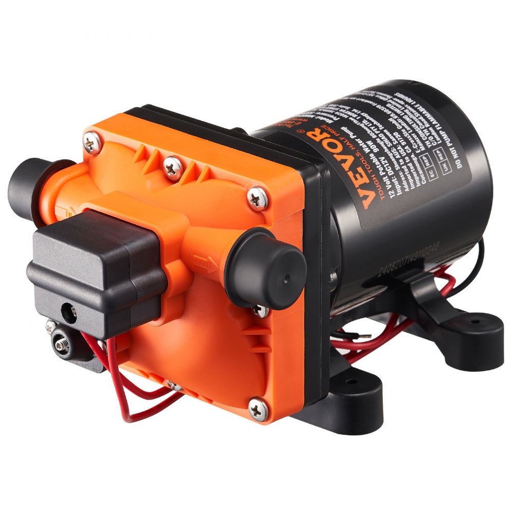 VEVOR 12V Diaphragm Pump 3GPM 11.36 L/min 4-Chamber Water Pump Pressure Switch - 12VYYSB4Q30GNDLZ6V9