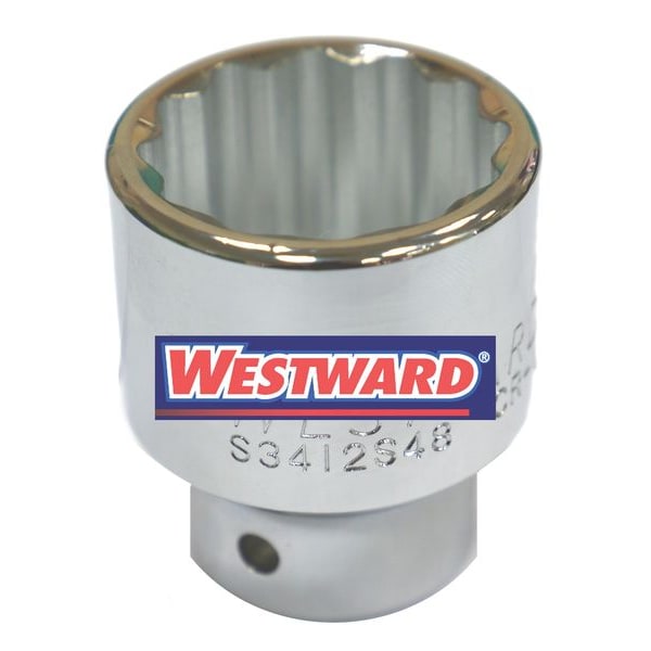 Hacia el Oeste 3/4 pulgadas de unidad, 2-1/2" 12 pt Socket SAE, 12 Puntos - 45J211