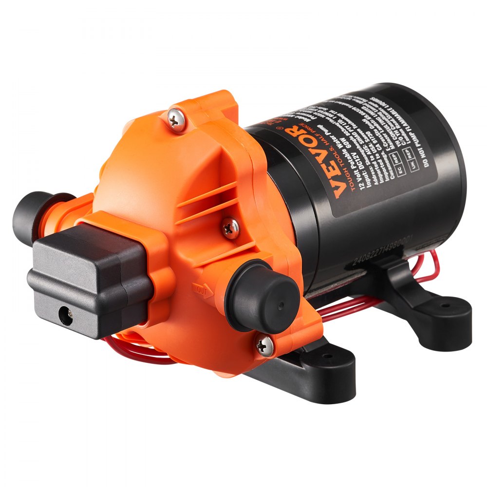VEVOR 12V Diaphragm Pump 1.8GPM 6.81 L/min 3-Chamber Water Pump Pressure Switch - 12VYYSB3Q18GVU9M9V9