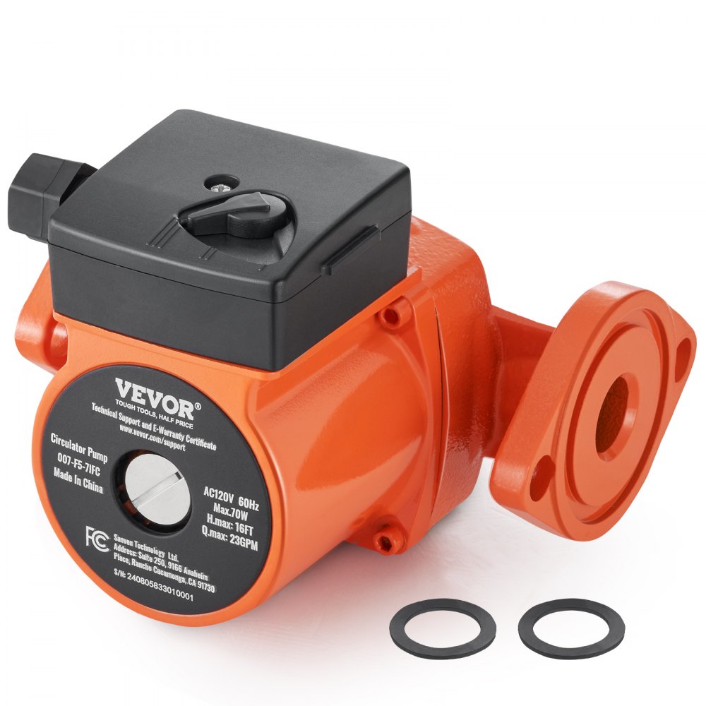 VEVOR 007-F5-7IFC Hot Water Circulation Pump 110V 70W 23 GPM Recirculating Pump - FLKBZPBB10FTDB7VCV1