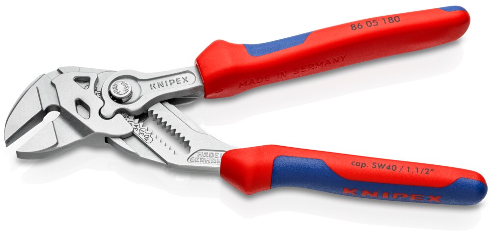 KNIPEX Llave Ajustable y Prensafricción de 7.35 pulgadas - 86 05 180